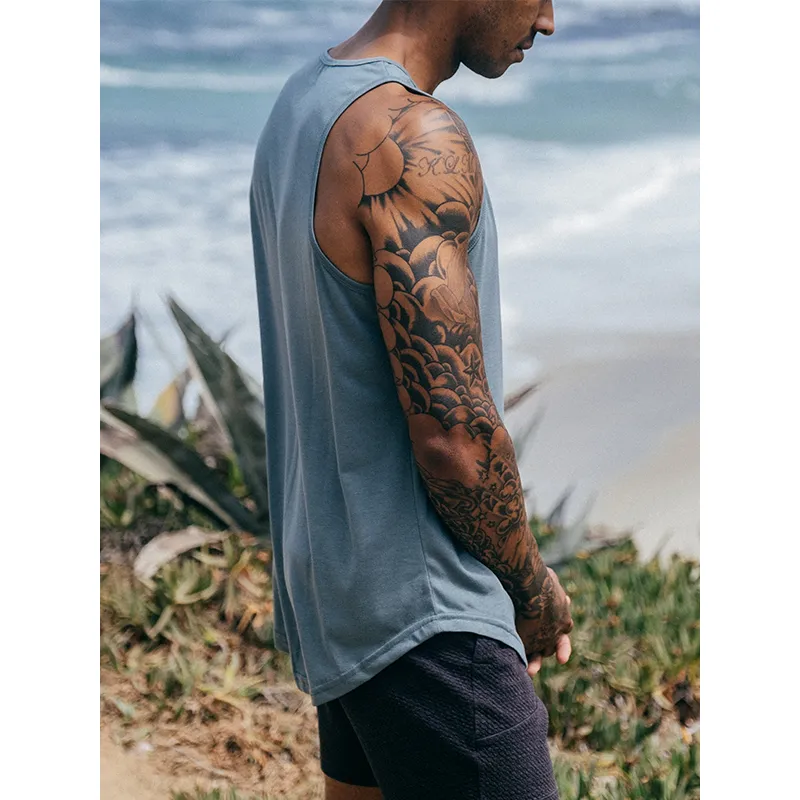 021 ESSENTIAL DROP-CUT TANK - SEA GREEN