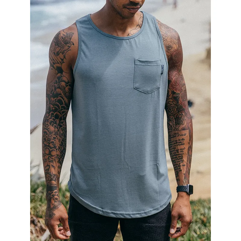 021 ESSENTIAL DROP-CUT TANK - SEA GREEN