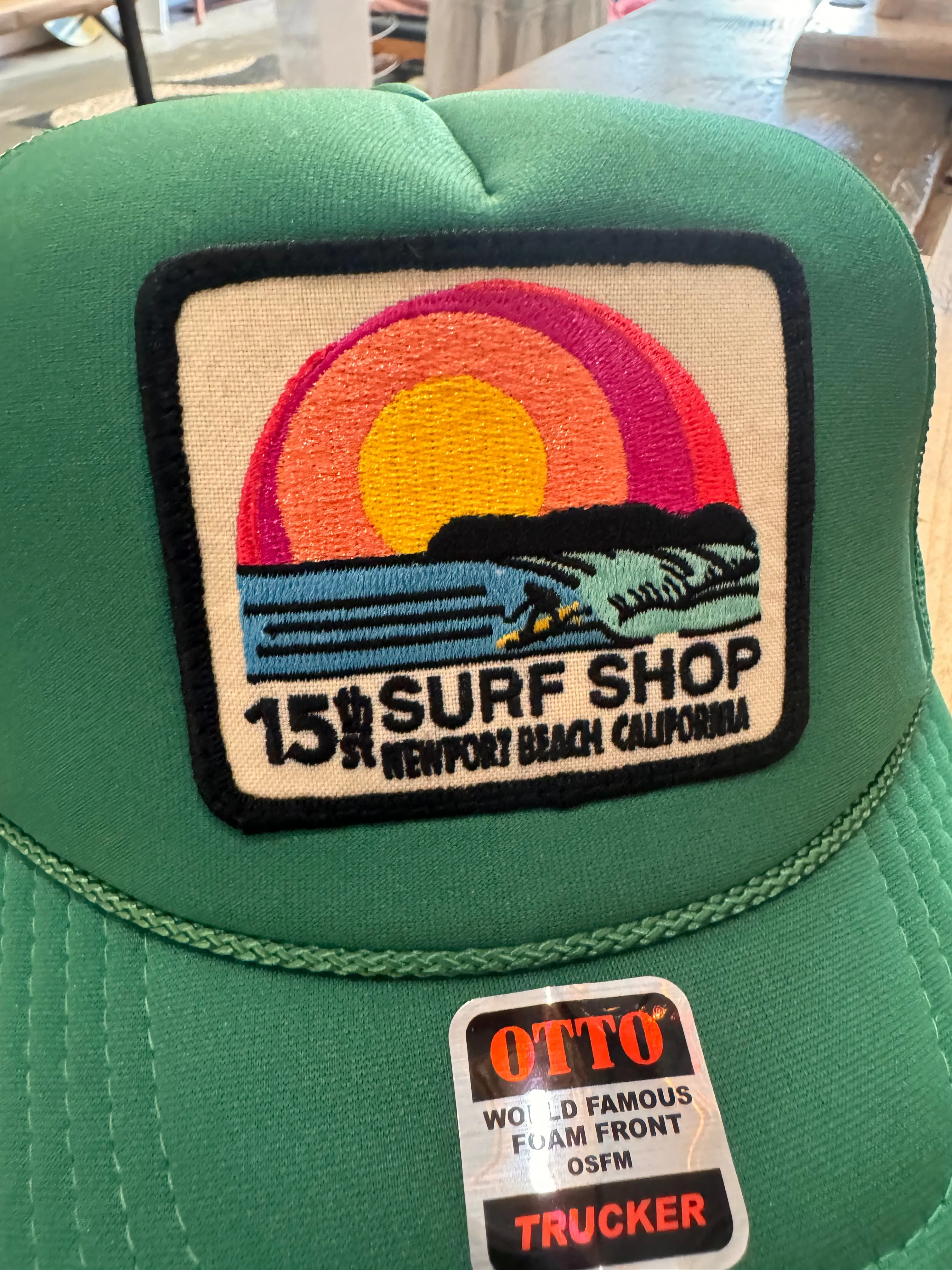 15th St SUNSET SURFER Design Adult Trucker Hat MULTIPLE COLORS!