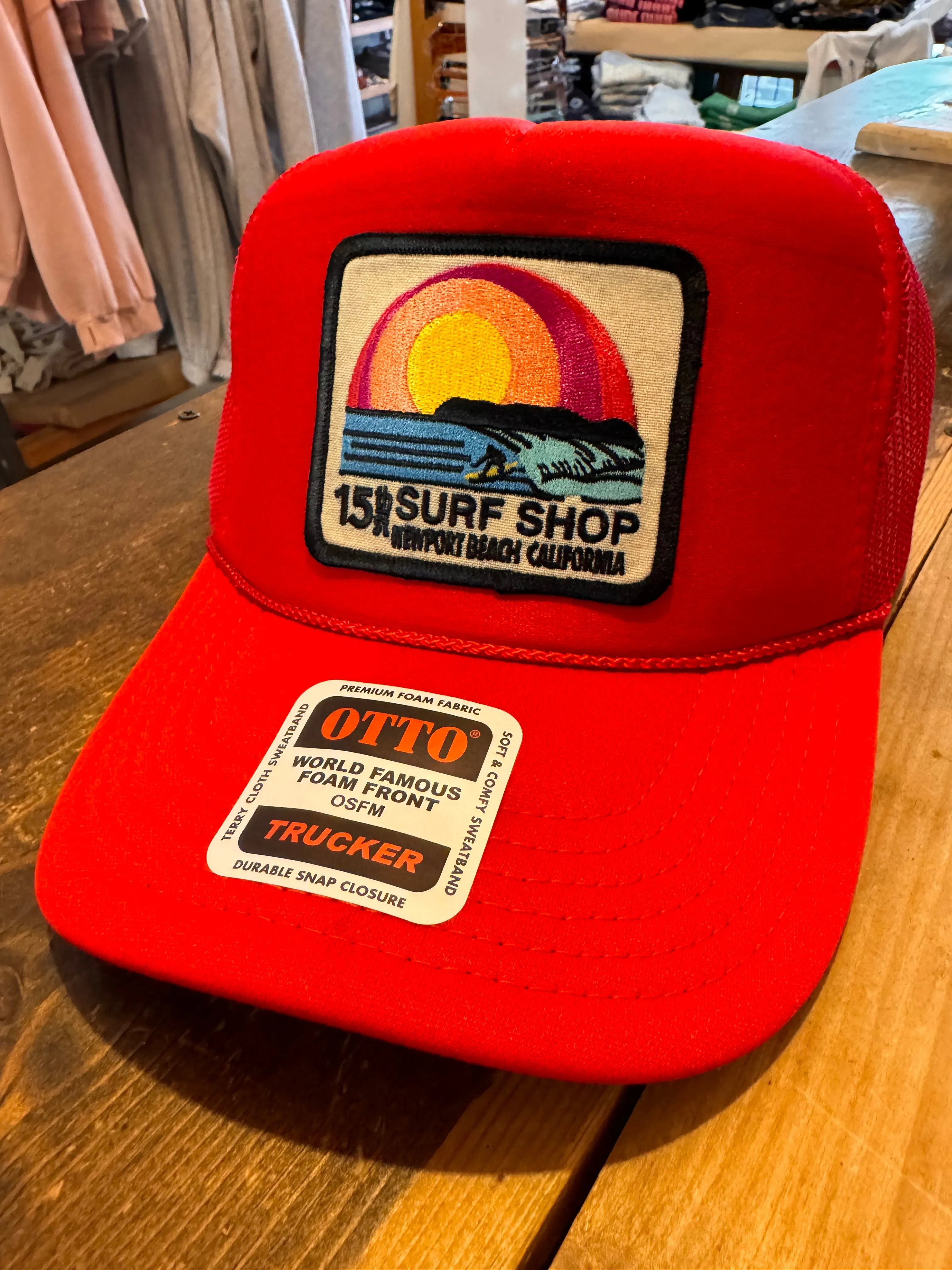15th St SUNSET SURFER Design Adult Trucker Hat MULTIPLE COLORS!