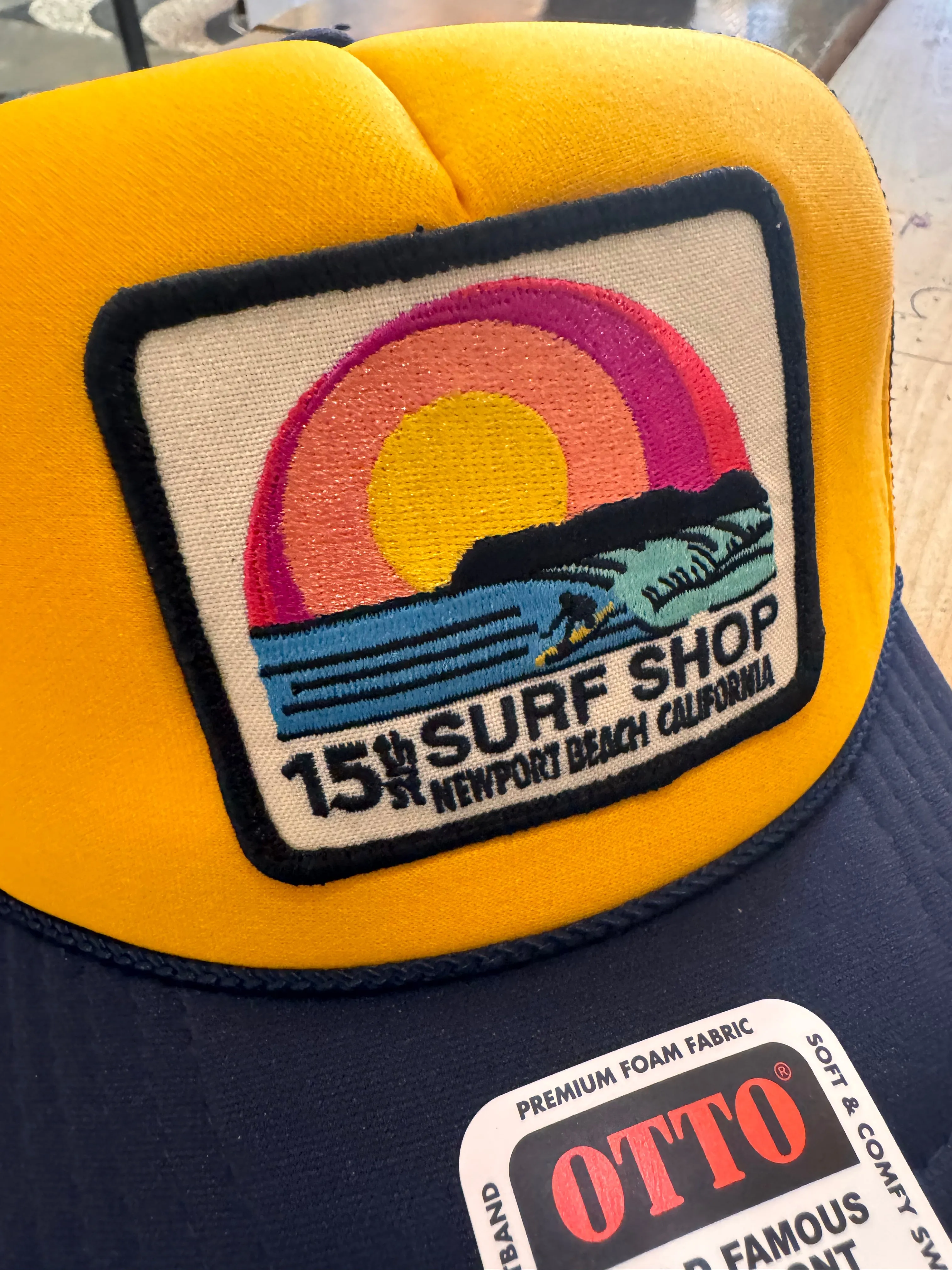 15th St SUNSET SURFER Design Adult Trucker Hat MULTIPLE COLORS!