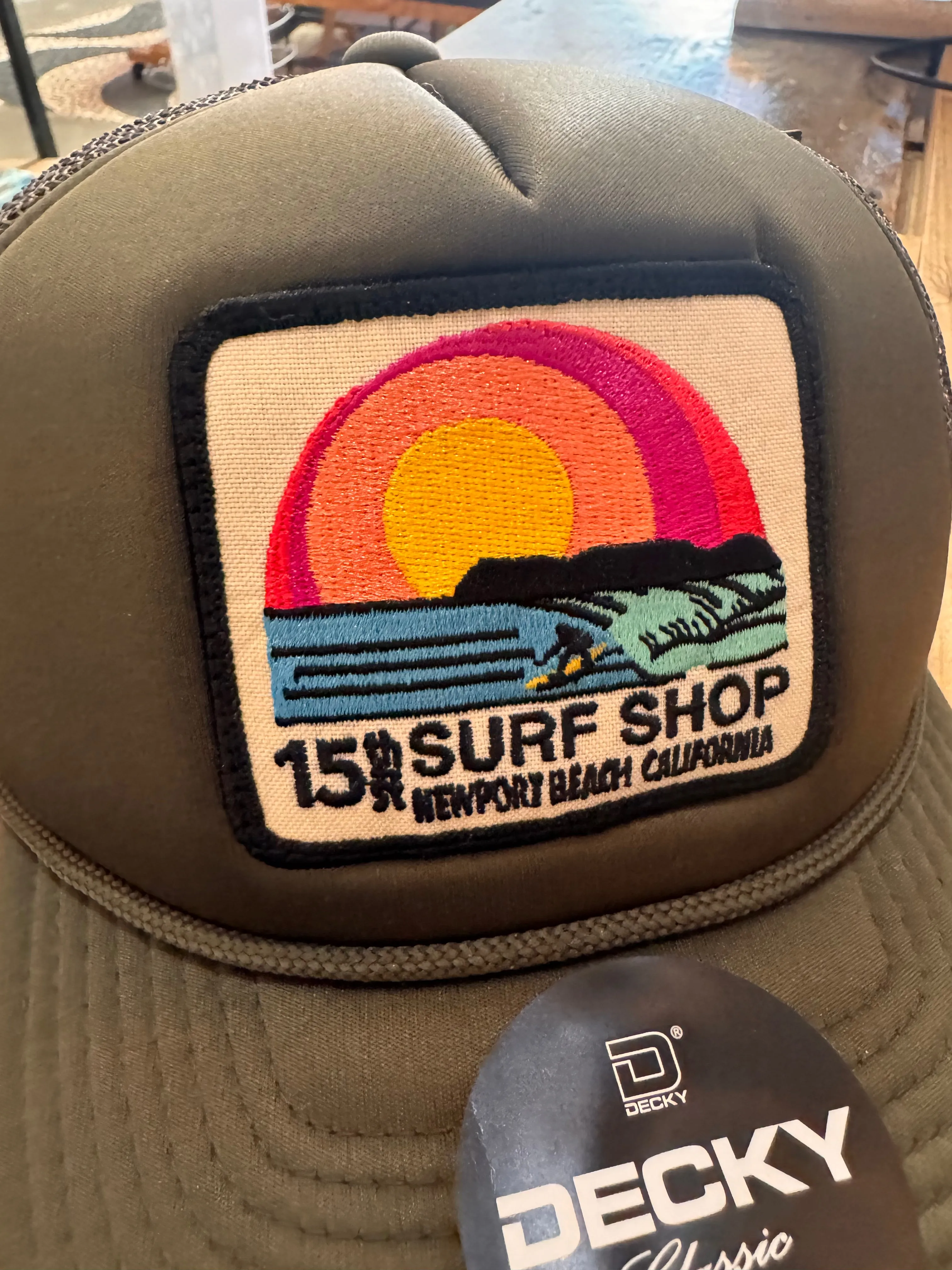 15th St SUNSET SURFER Design Adult Trucker Hat MULTIPLE COLORS!