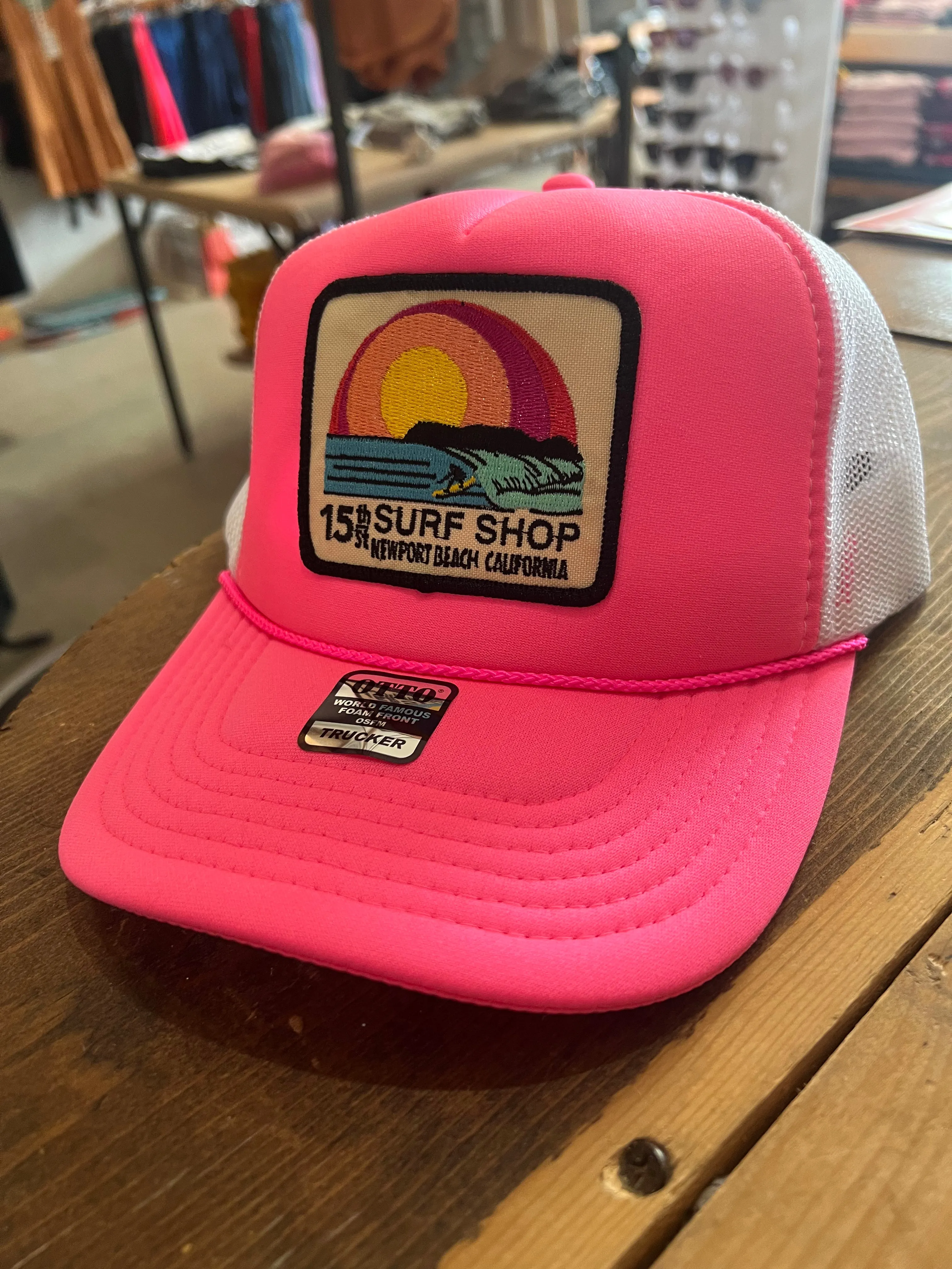 15th St SUNSET SURFER Design Adult Trucker Hat MULTIPLE COLORS!