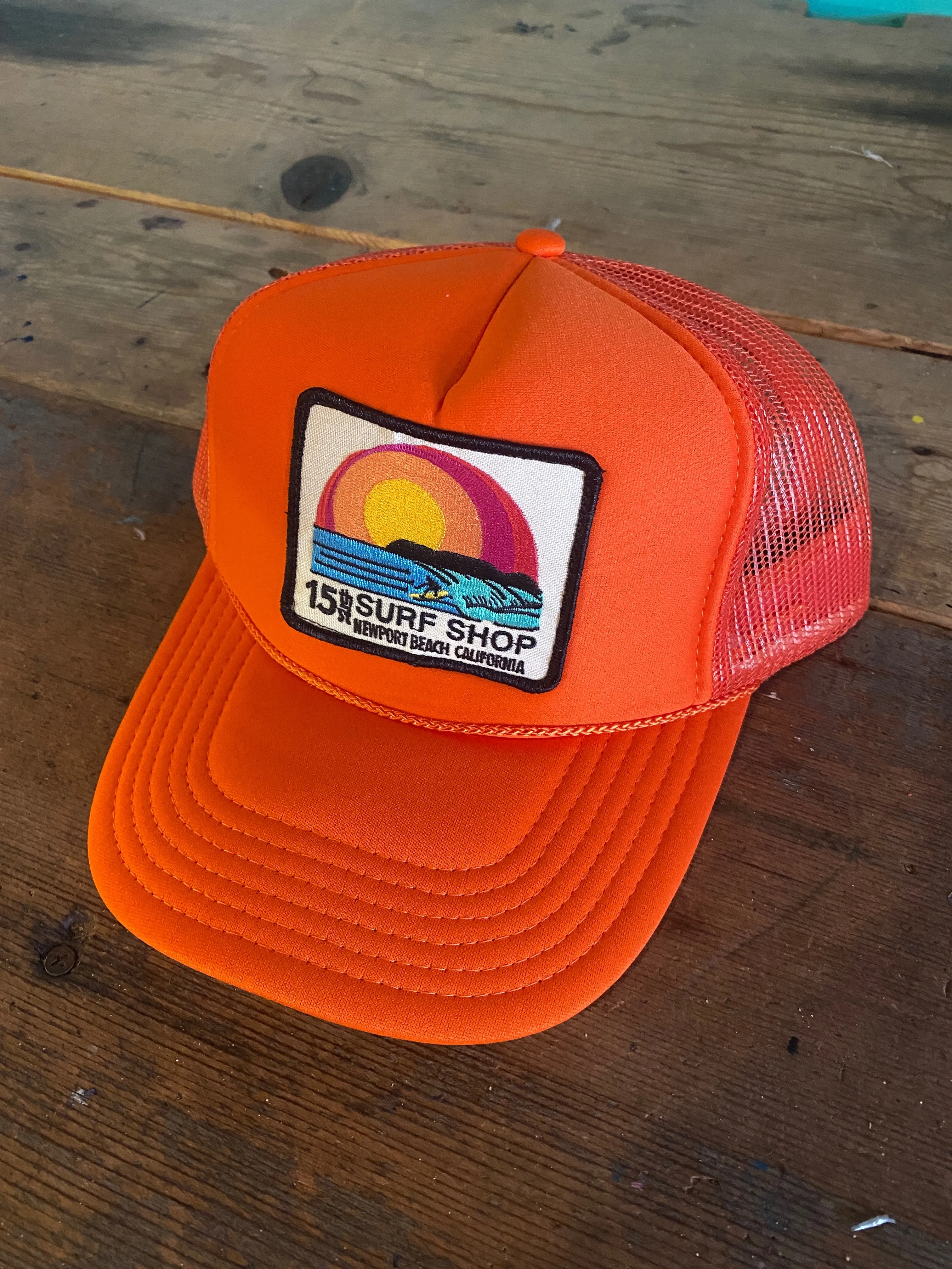 15th St SUNSET SURFER Design Adult Trucker Hat MULTIPLE COLORS!
