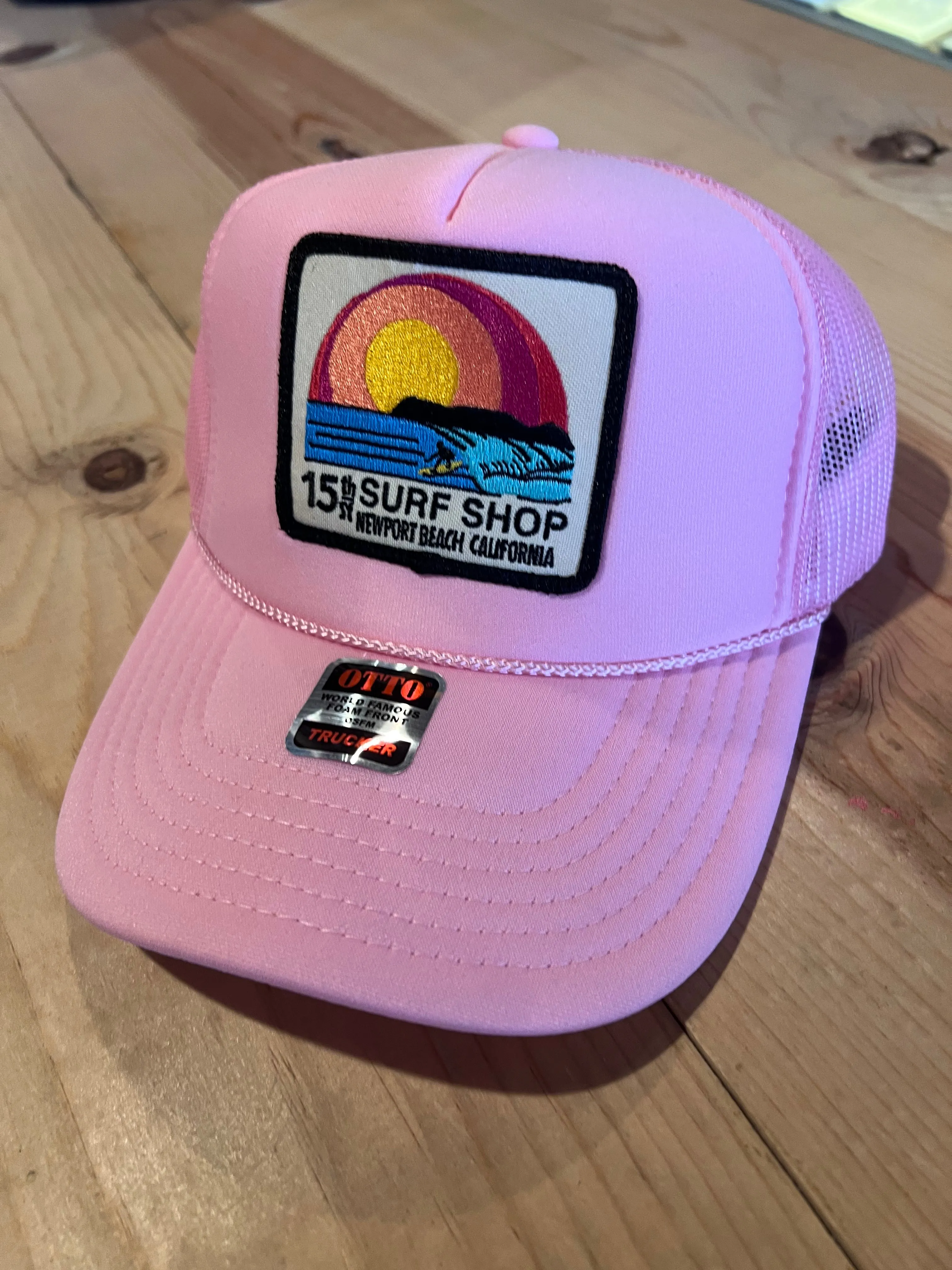 15th St SUNSET SURFER Design Adult Trucker Hat MULTIPLE COLORS!