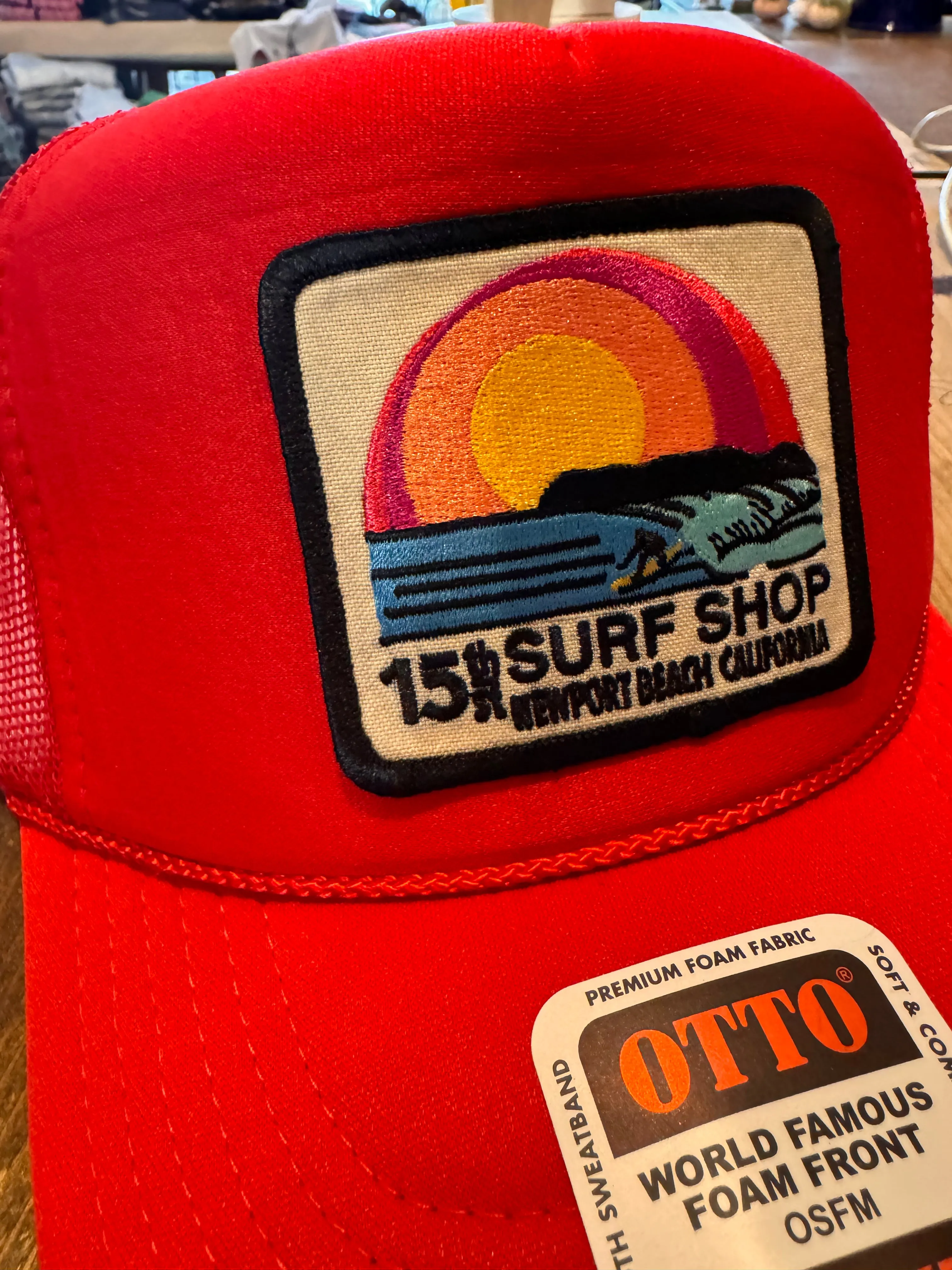 15th St SUNSET SURFER Design Adult Trucker Hat MULTIPLE COLORS!