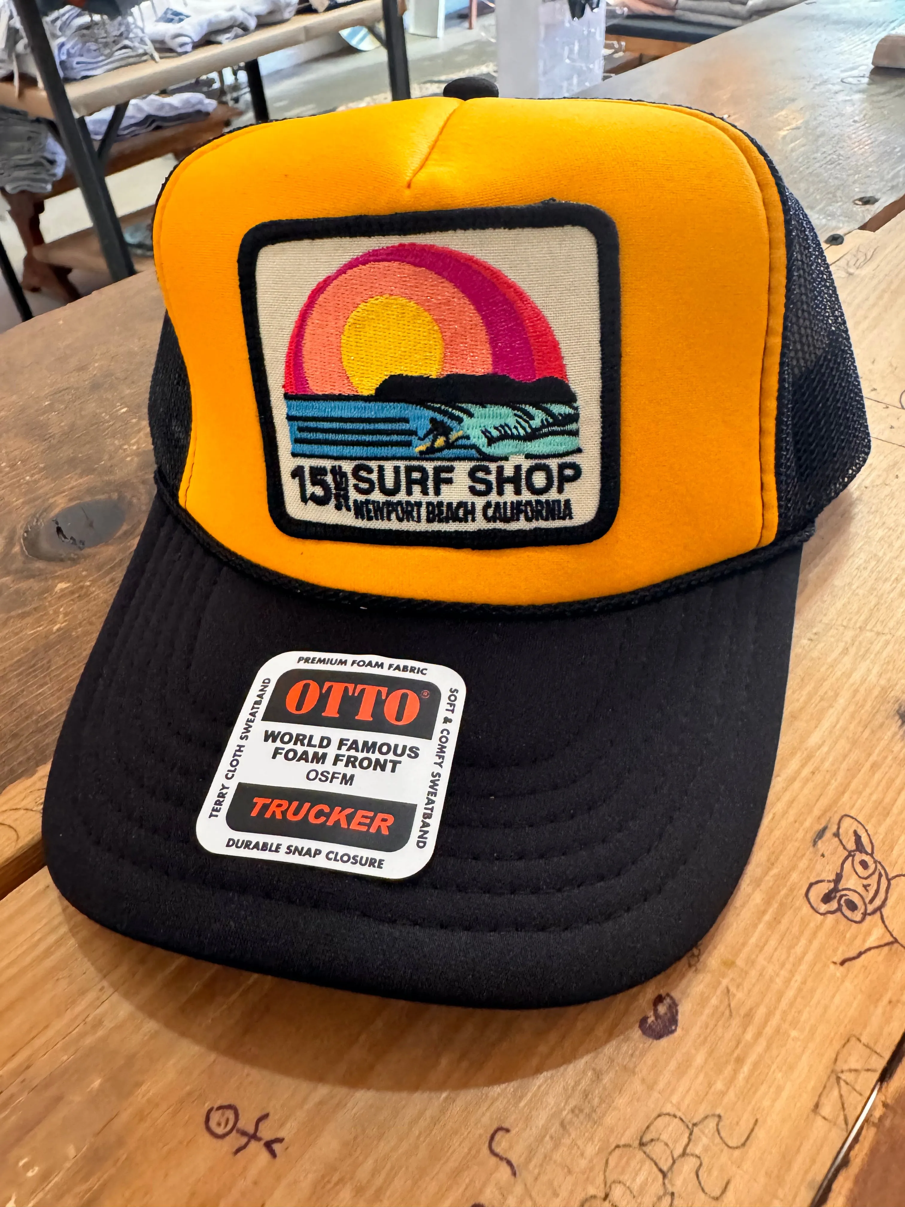 15th St SUNSET SURFER Design Adult Trucker Hat MULTIPLE COLORS!