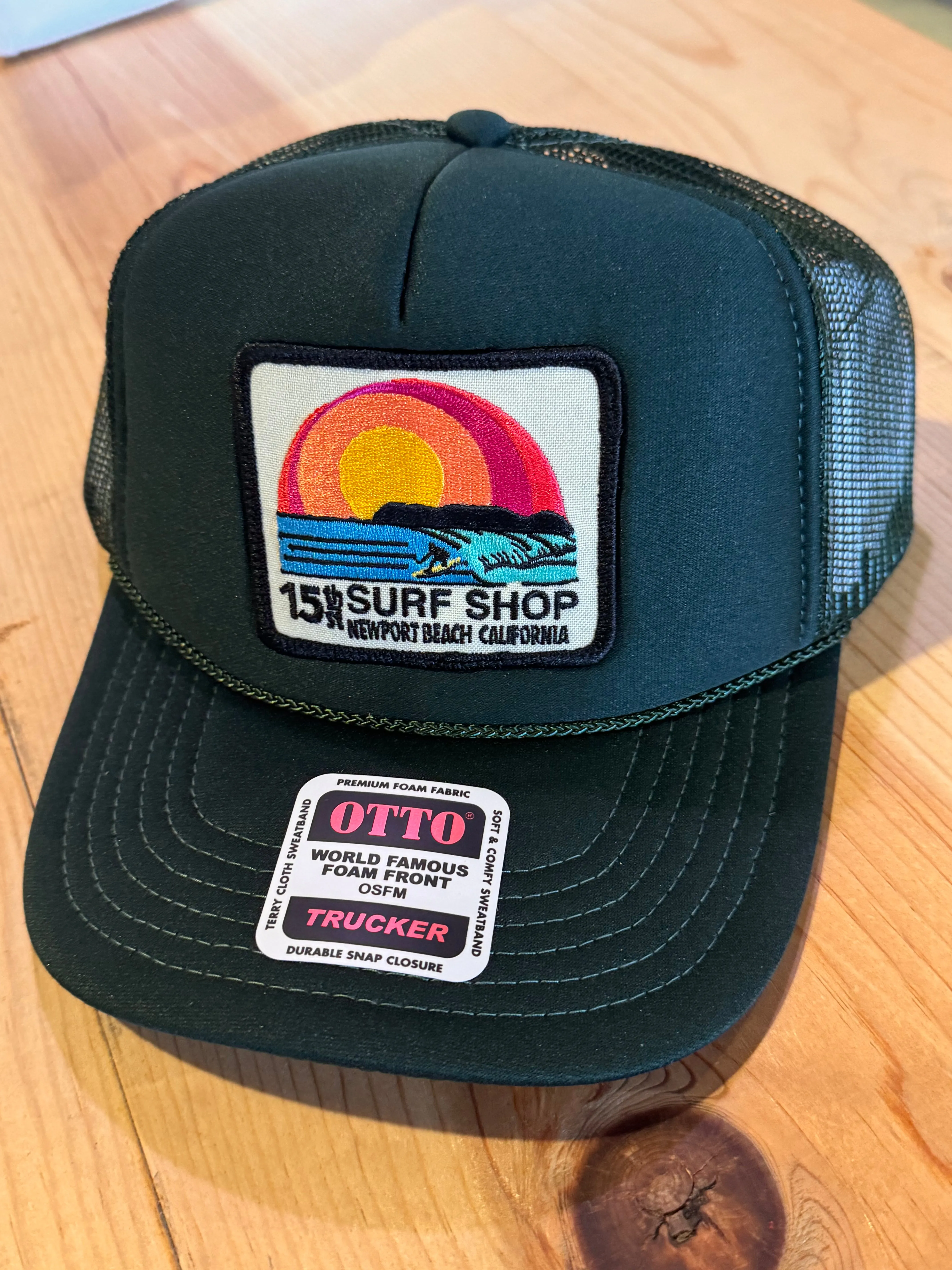 15th St SUNSET SURFER Design Adult Trucker Hat MULTIPLE COLORS!