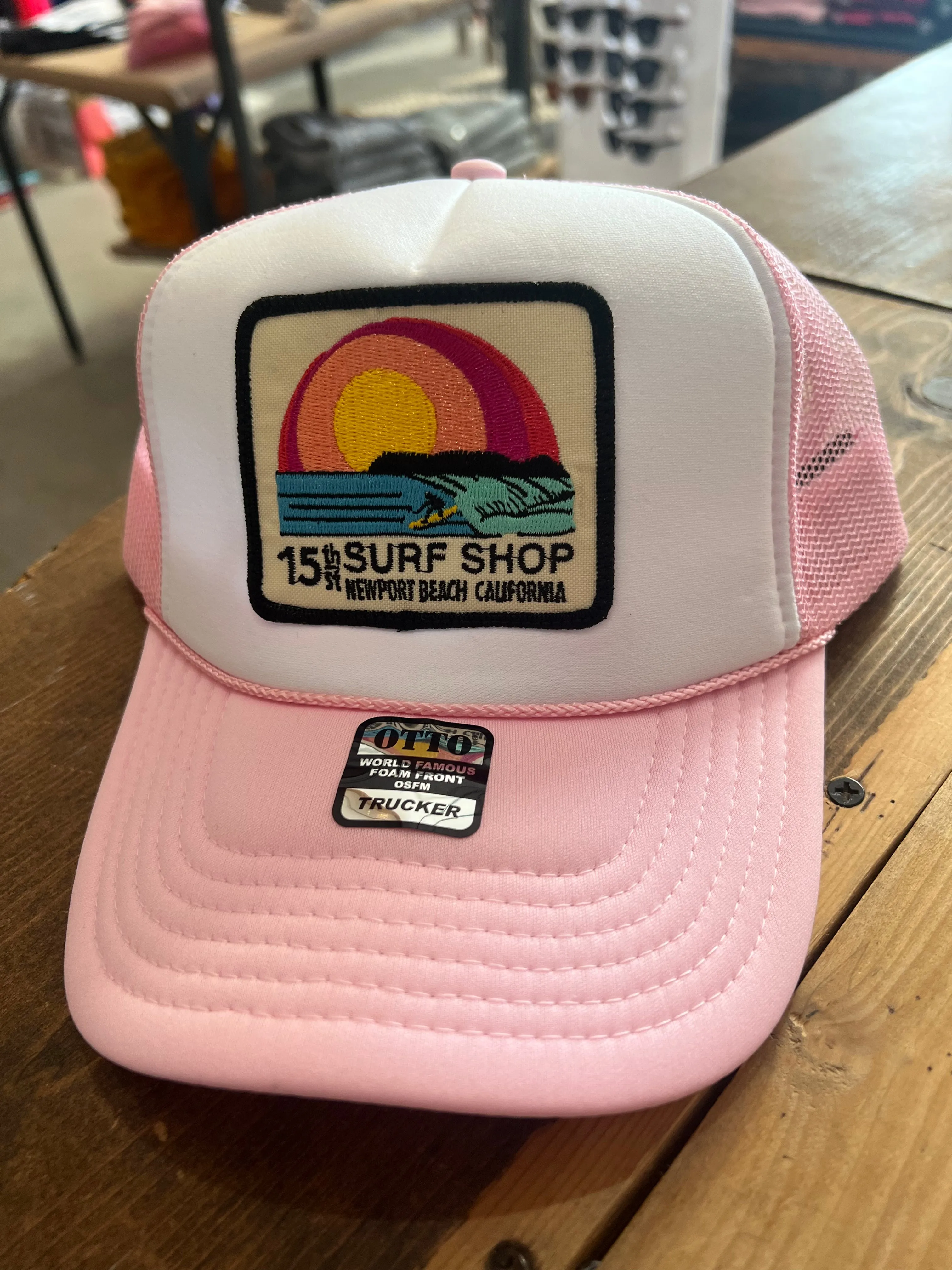 15th St SUNSET SURFER Design Adult Trucker Hat MULTIPLE COLORS!