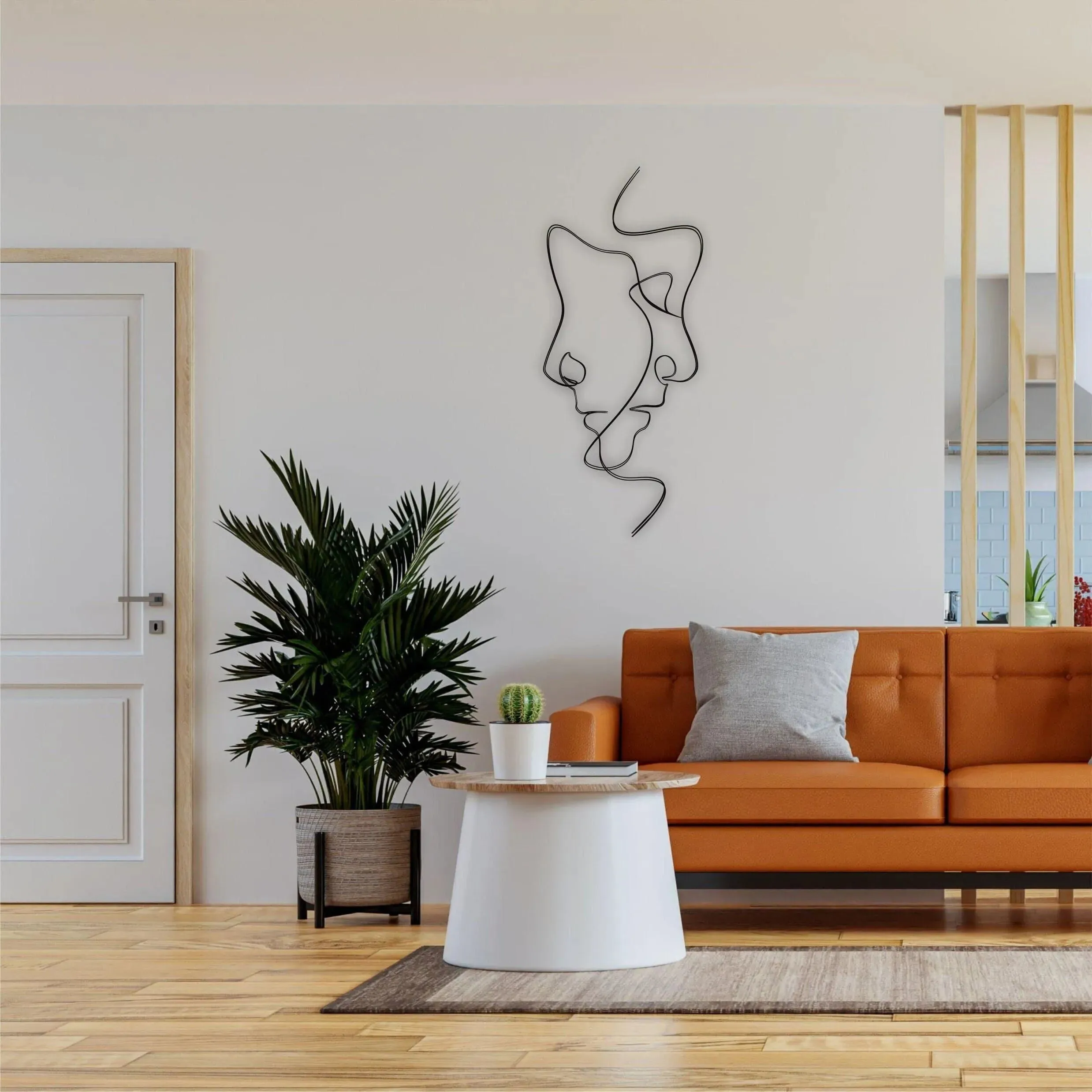 2 Face Minimalist Metal Wall Decor