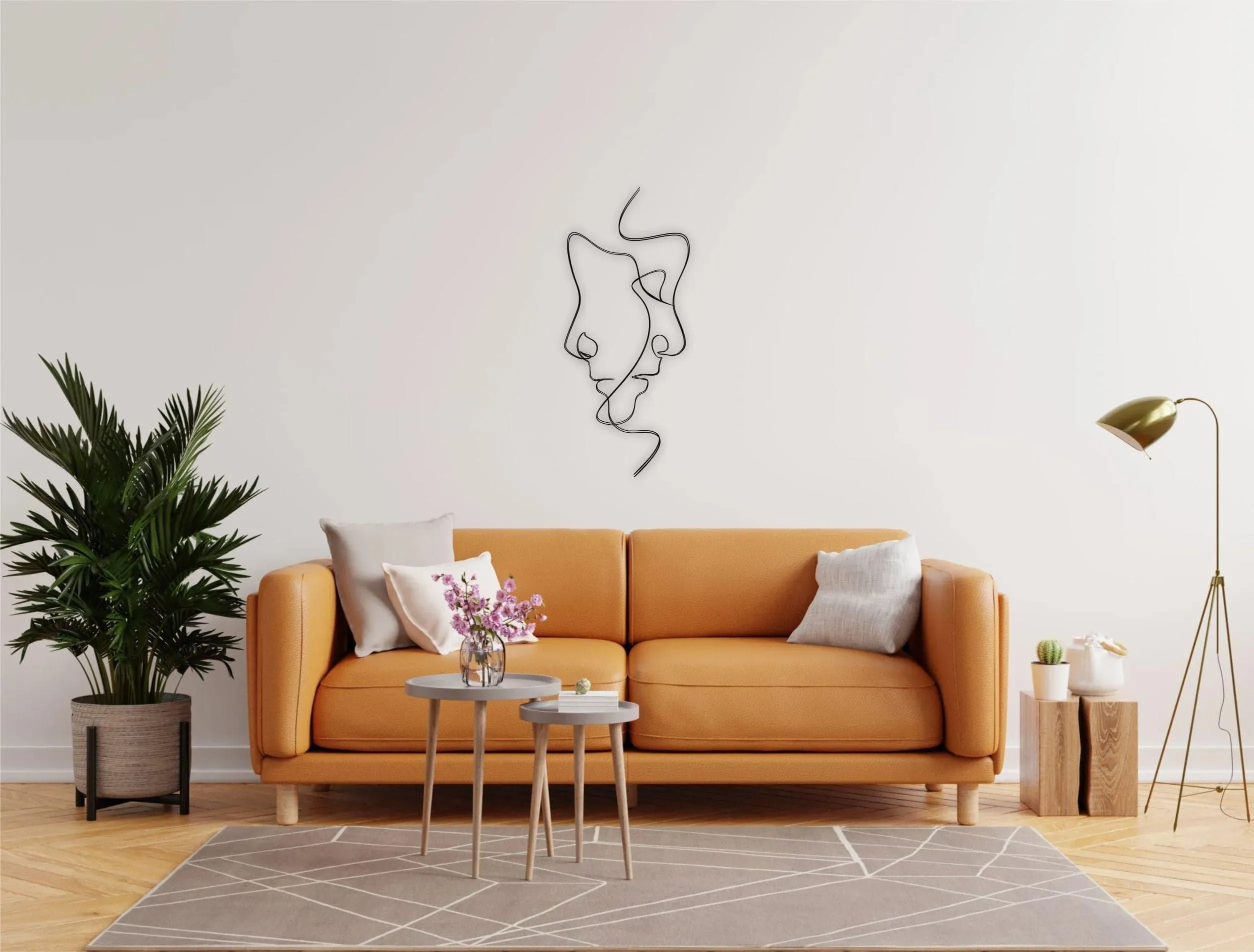 2 Face Minimalist Metal Wall Decor