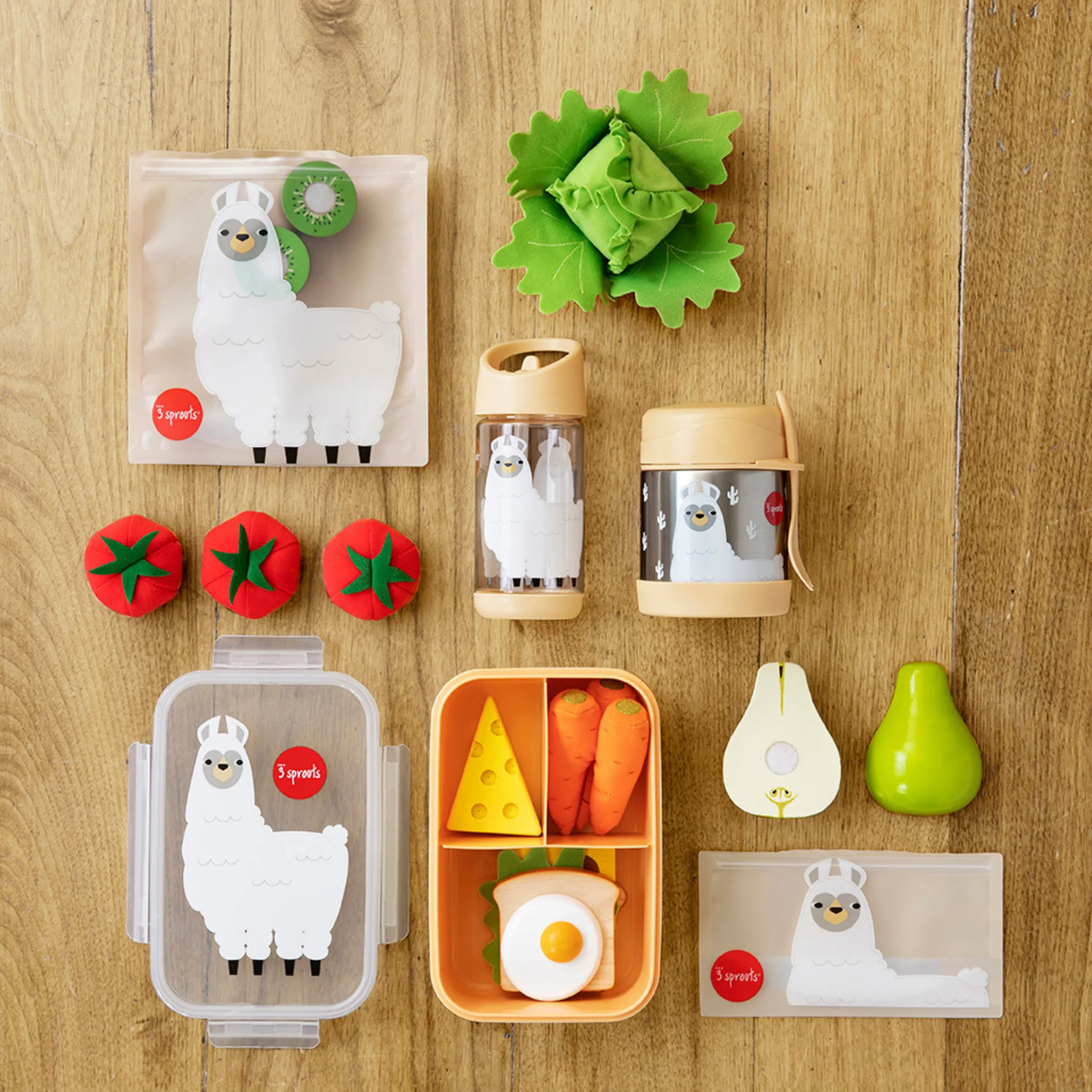 3 Sprouts Water Bottle - Llama