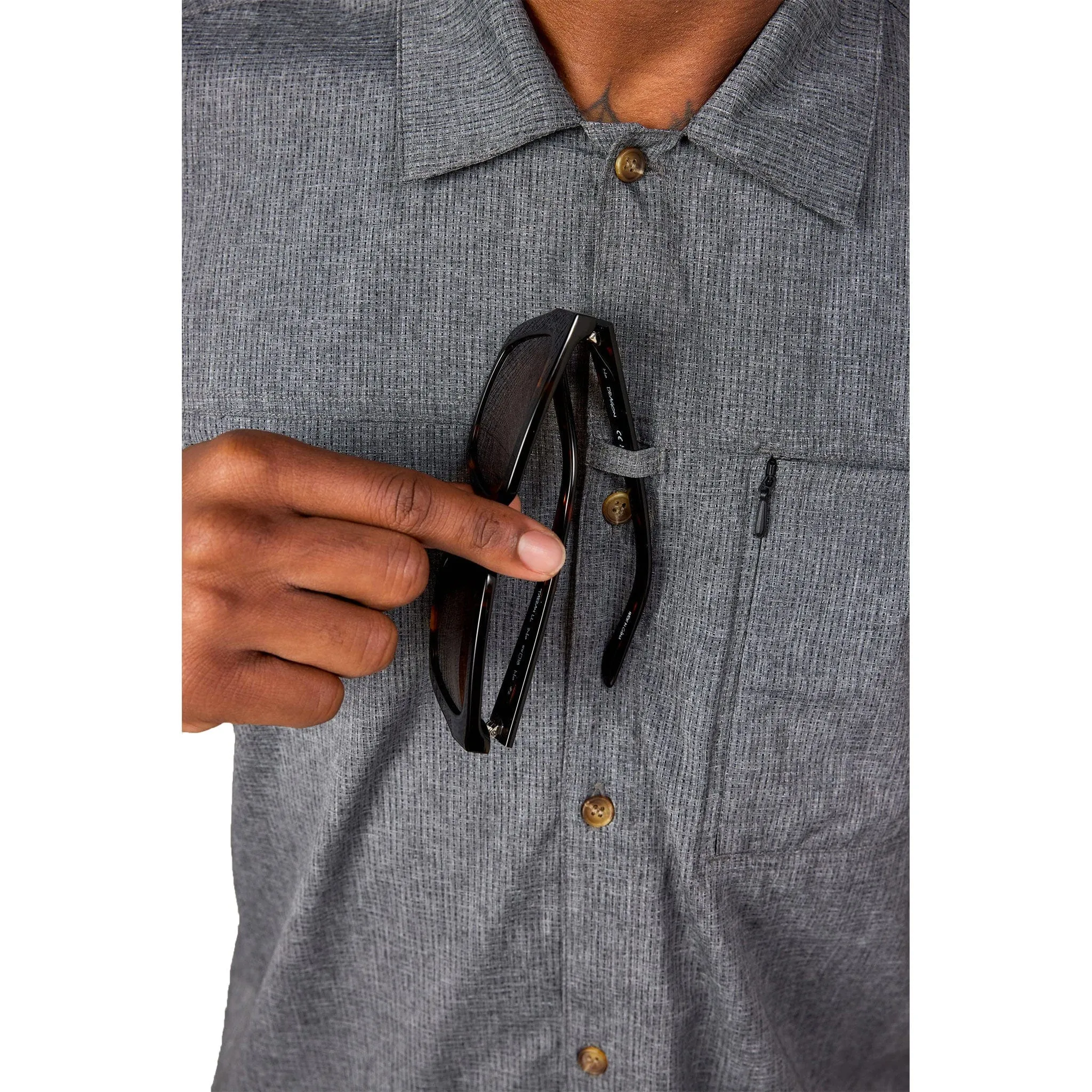 686 Canopy Woven Shirt Heather Charcoal