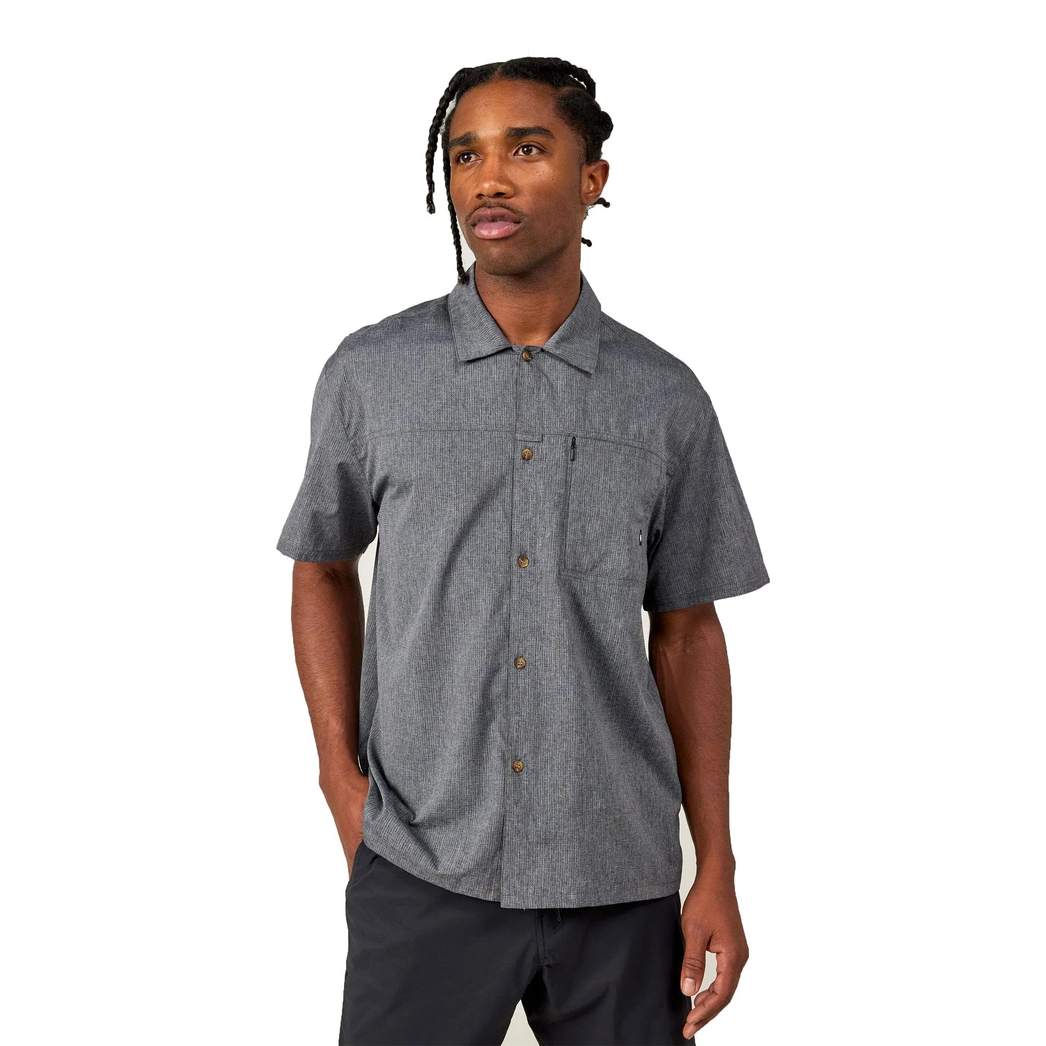 686 Canopy Woven Shirt Heather Charcoal