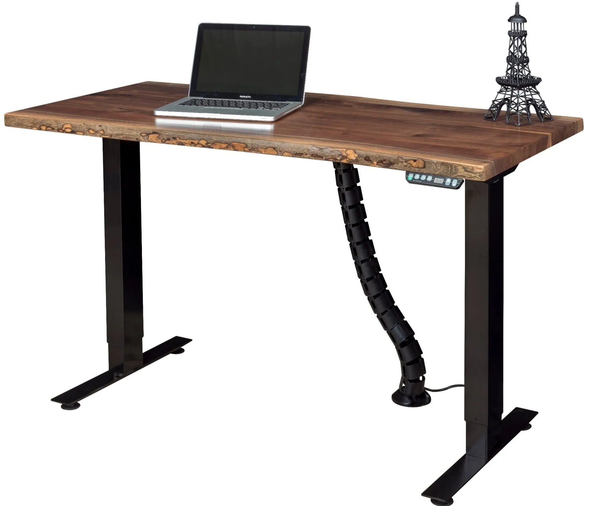 Adona - Rustic Walnut Live-Edge Adjustable Standing Desk