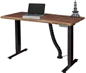 Adona - Rustic Walnut Live-Edge Adjustable Standing Desk