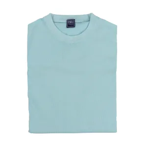 Argentina Crewneck in Giza Cotton - Aquamarine