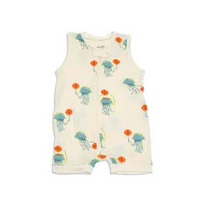 Bamboo Sleeveless Romper (Pixel Jelly Print)