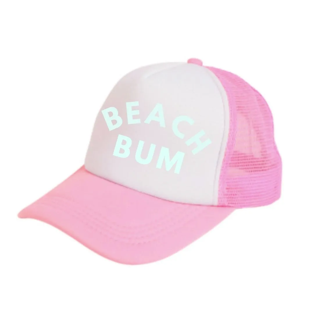 Beach Bum Pink Trucker Hat