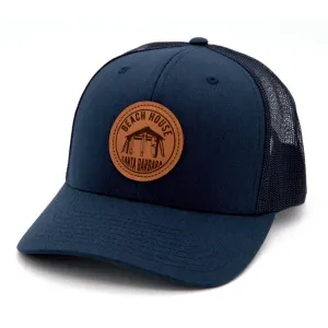Beach House Faux Leather Beach Hut Trucker Hat