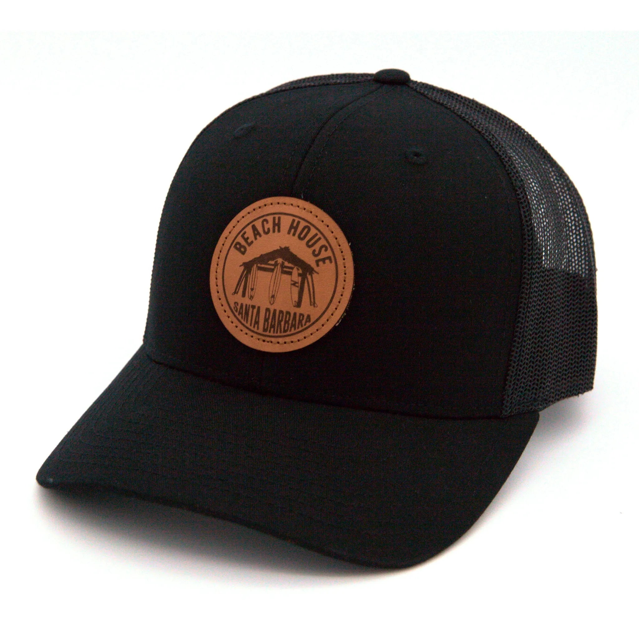 Beach House Faux Leather Beach Hut Trucker Hat