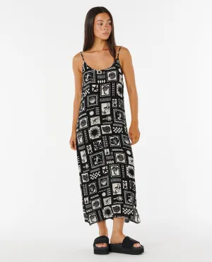 BEACH PARTY MIDI DRESS - BLACK