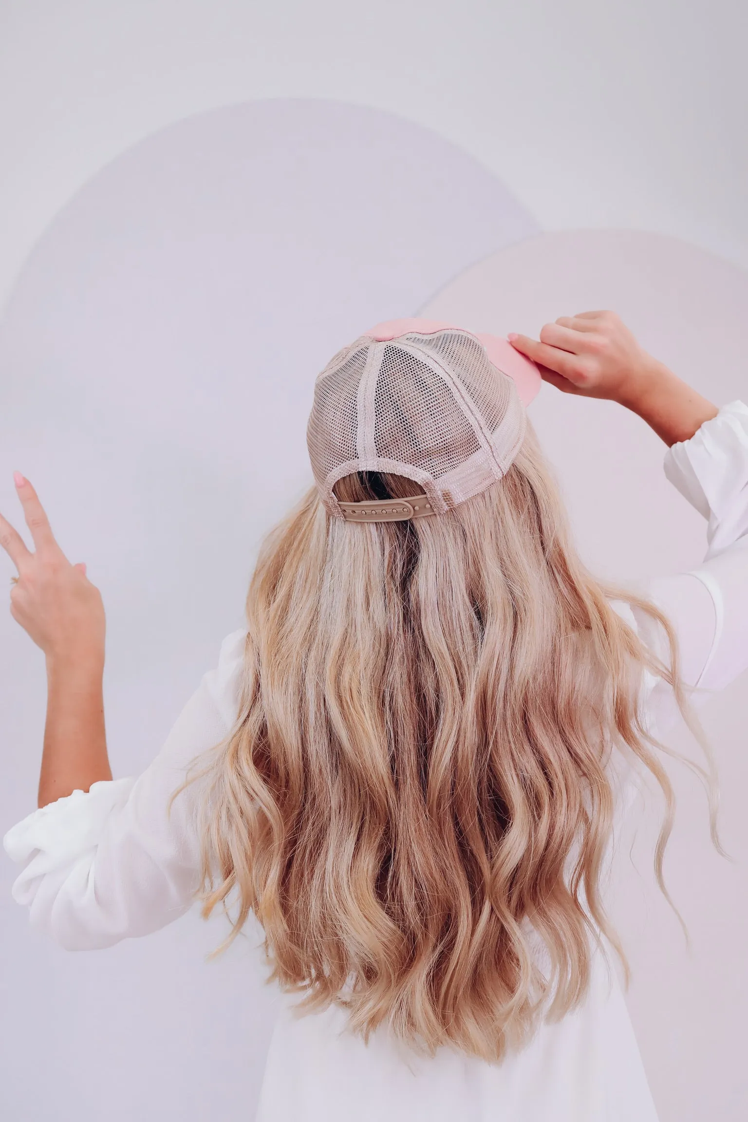 Beach Patch Baseball Cap - Pink