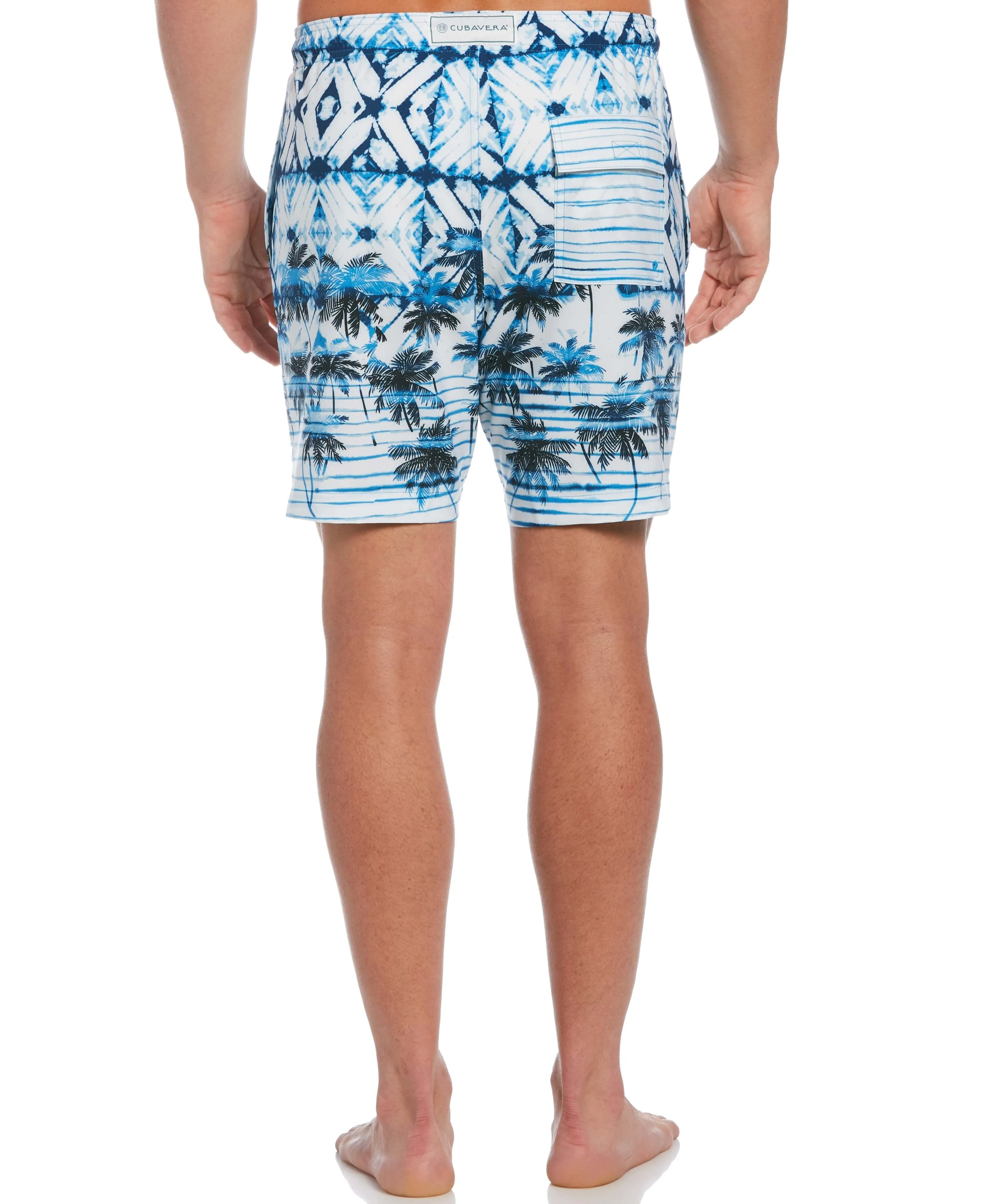 Beach Sunset Print Swim Trunks