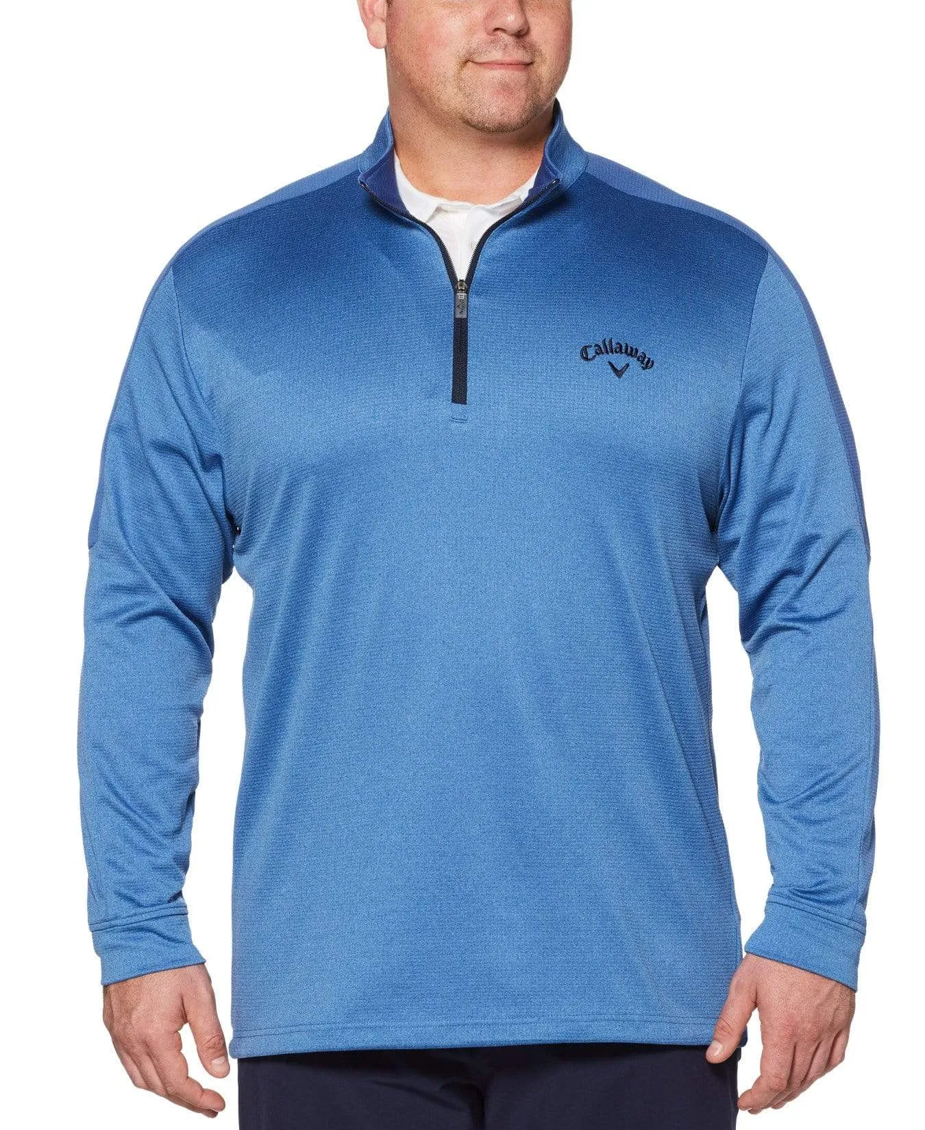 Big & Tall Thermal Heathered Waffle Fleece Mid-Layer
