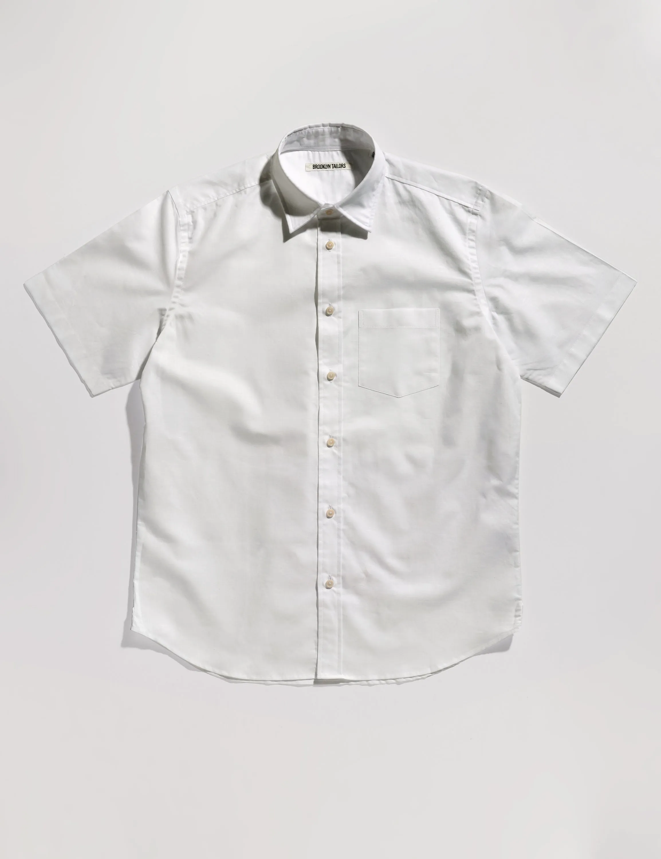 BKT14 Casual Shirt in Cotton / Linen - White