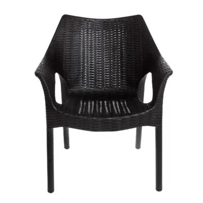 BLACK COMMERCIAL ARMREST CHAIR