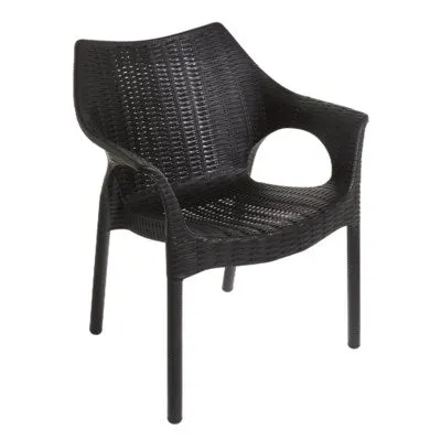 BLACK COMMERCIAL ARMREST CHAIR