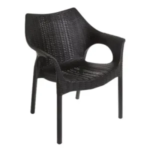 BLACK COMMERCIAL ARMREST CHAIR