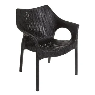 BLACK COMMERCIAL ARMREST CHAIR