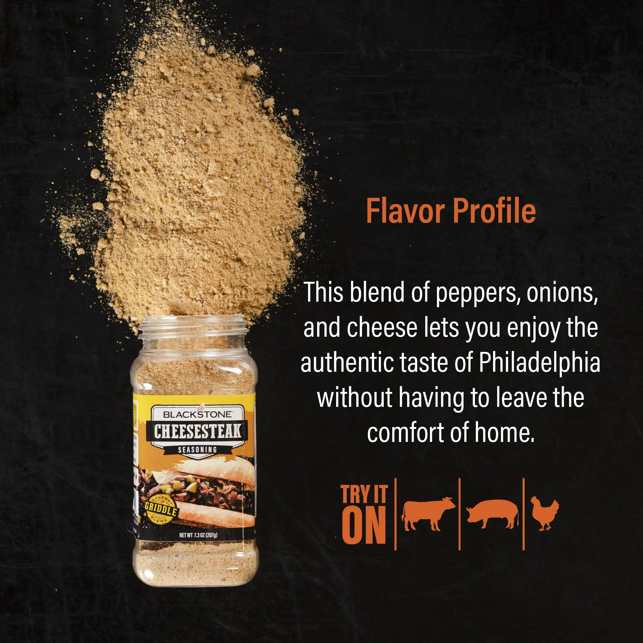 Blackstone Cheesesteak Savory Dry Mix Seasoning 7.3 Oz