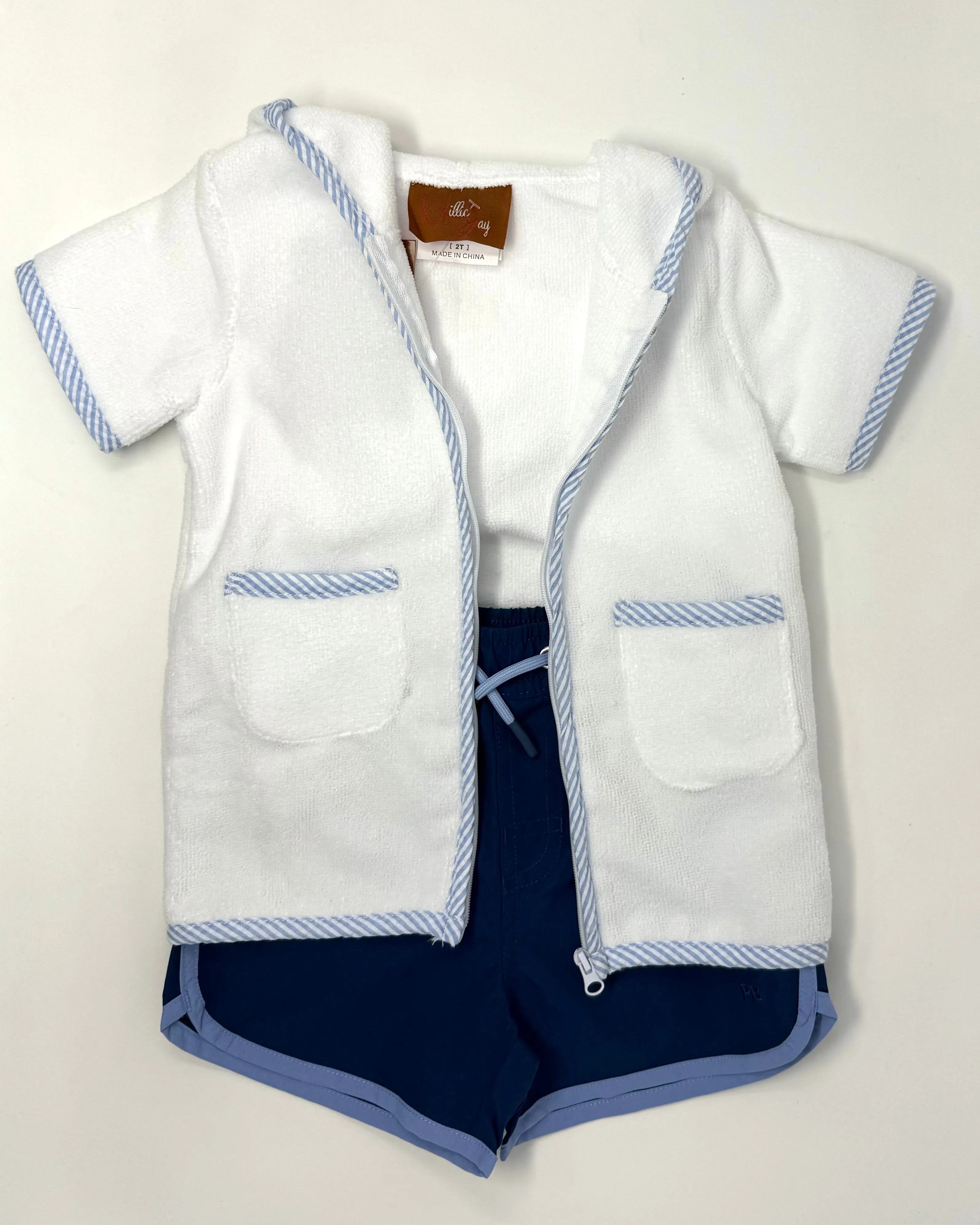 Boys Terry Cover Up - Blue