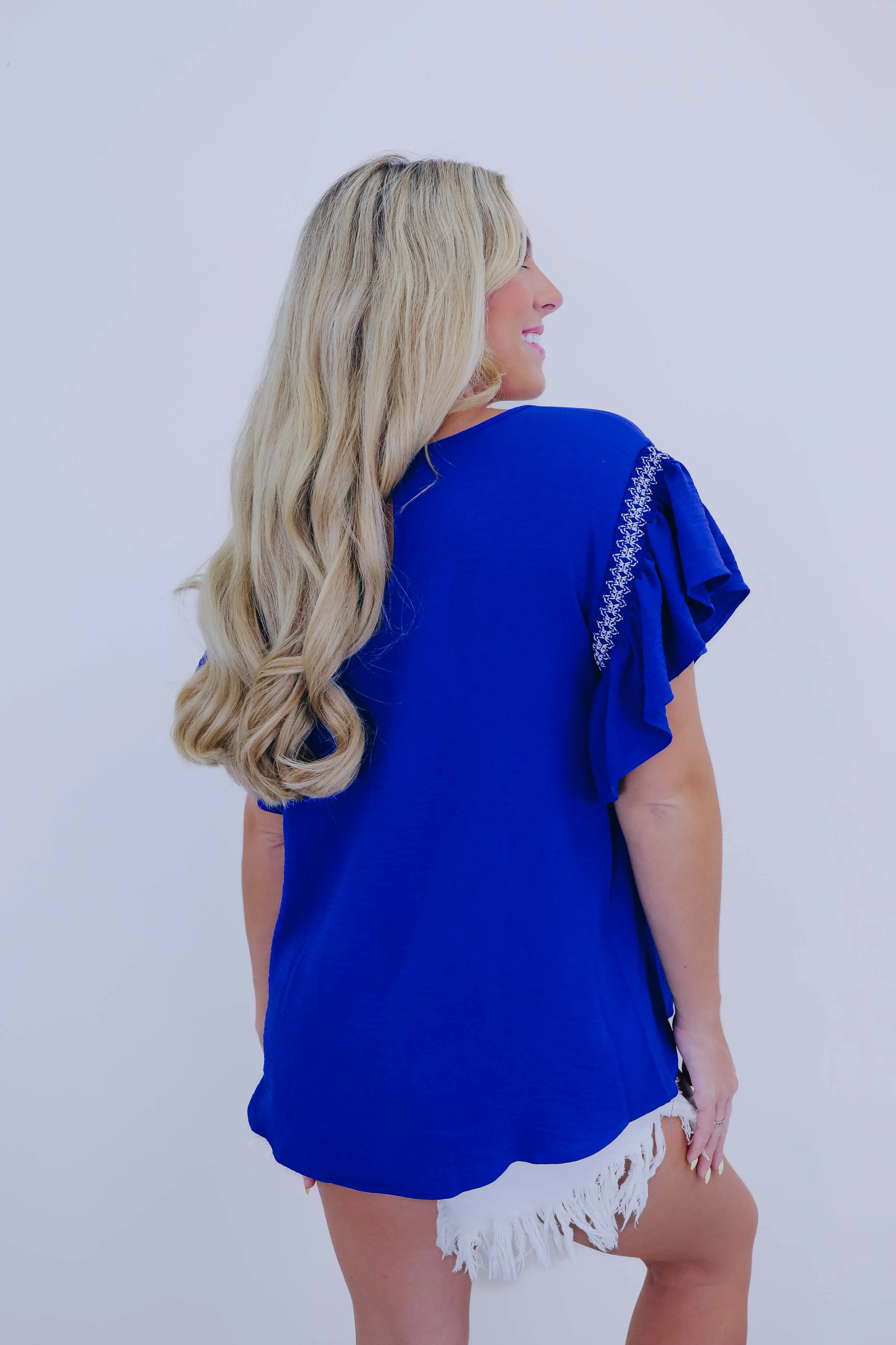 Bright On Top Flutter Sleeve Blouse - 5 Colors