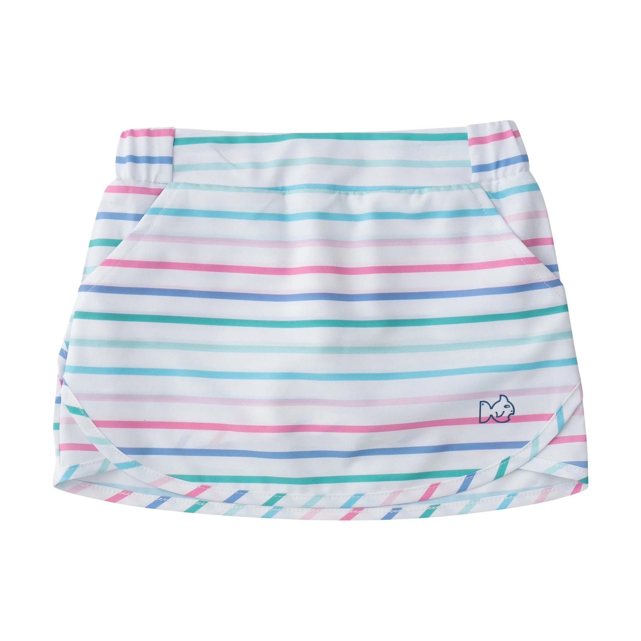 CAROLINA CATCH SKORT - FUCHSI PINK MULTI COLOR STRIPE
