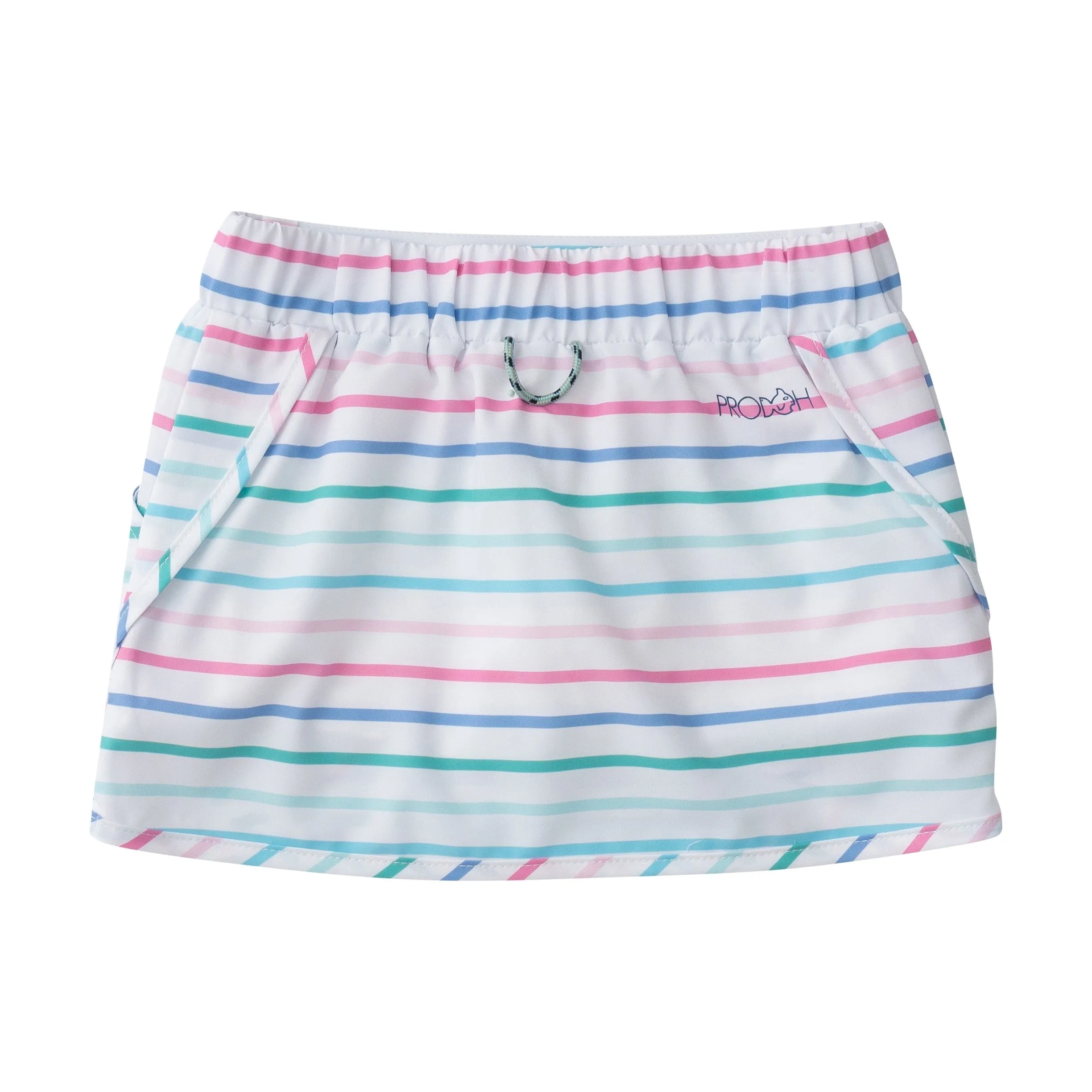 CAROLINA CATCH SKORT - FUCHSI PINK MULTI COLOR STRIPE