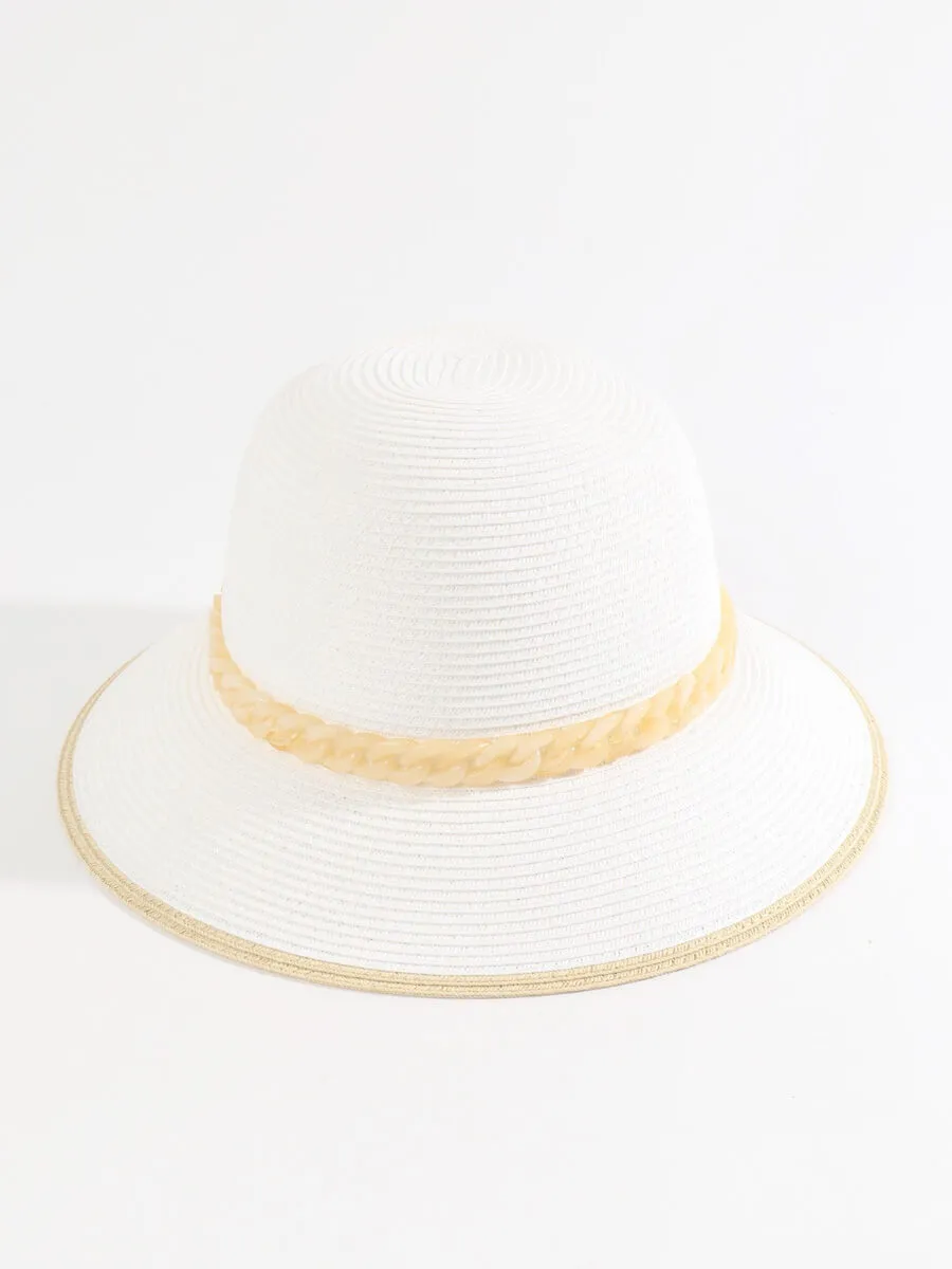 Cassini Hat in White/Natural