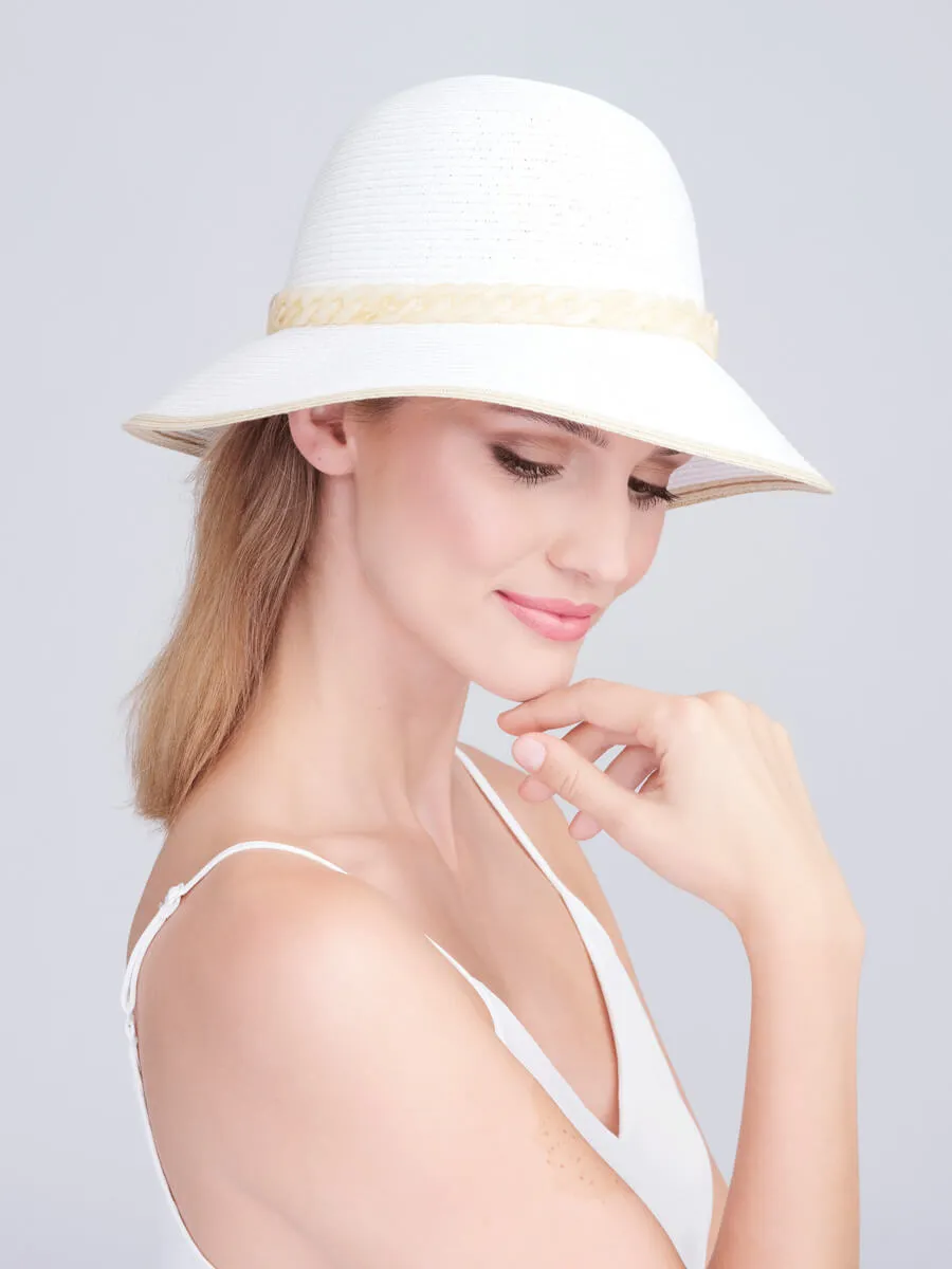 Cassini Hat in White/Natural