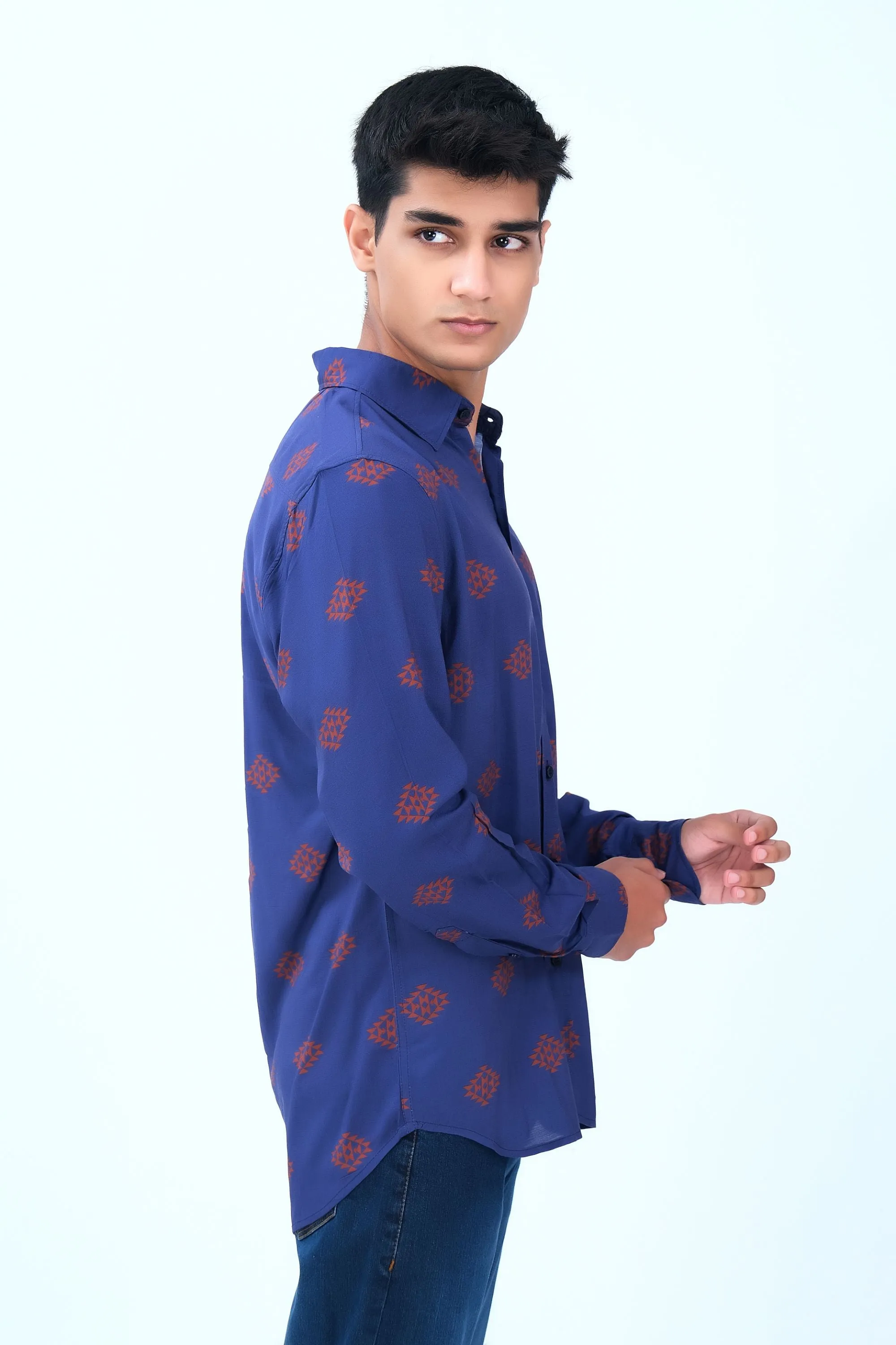 Casual Dark Blue Shirt