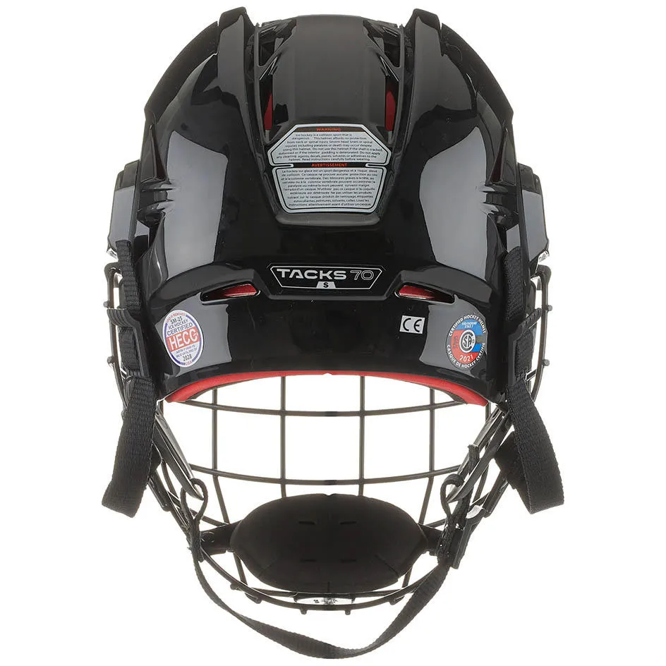 CCM Tacks 70 Ice Hockey Helmet Combo Black Senior