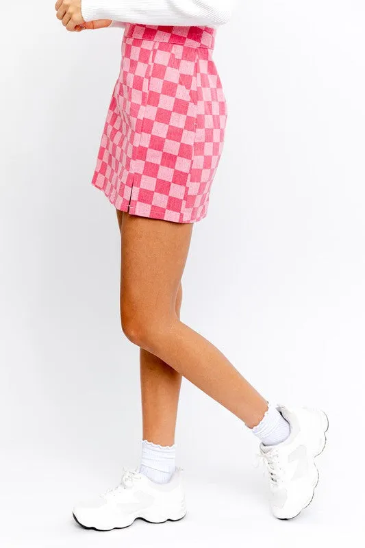 Checkmate Mini Skirt