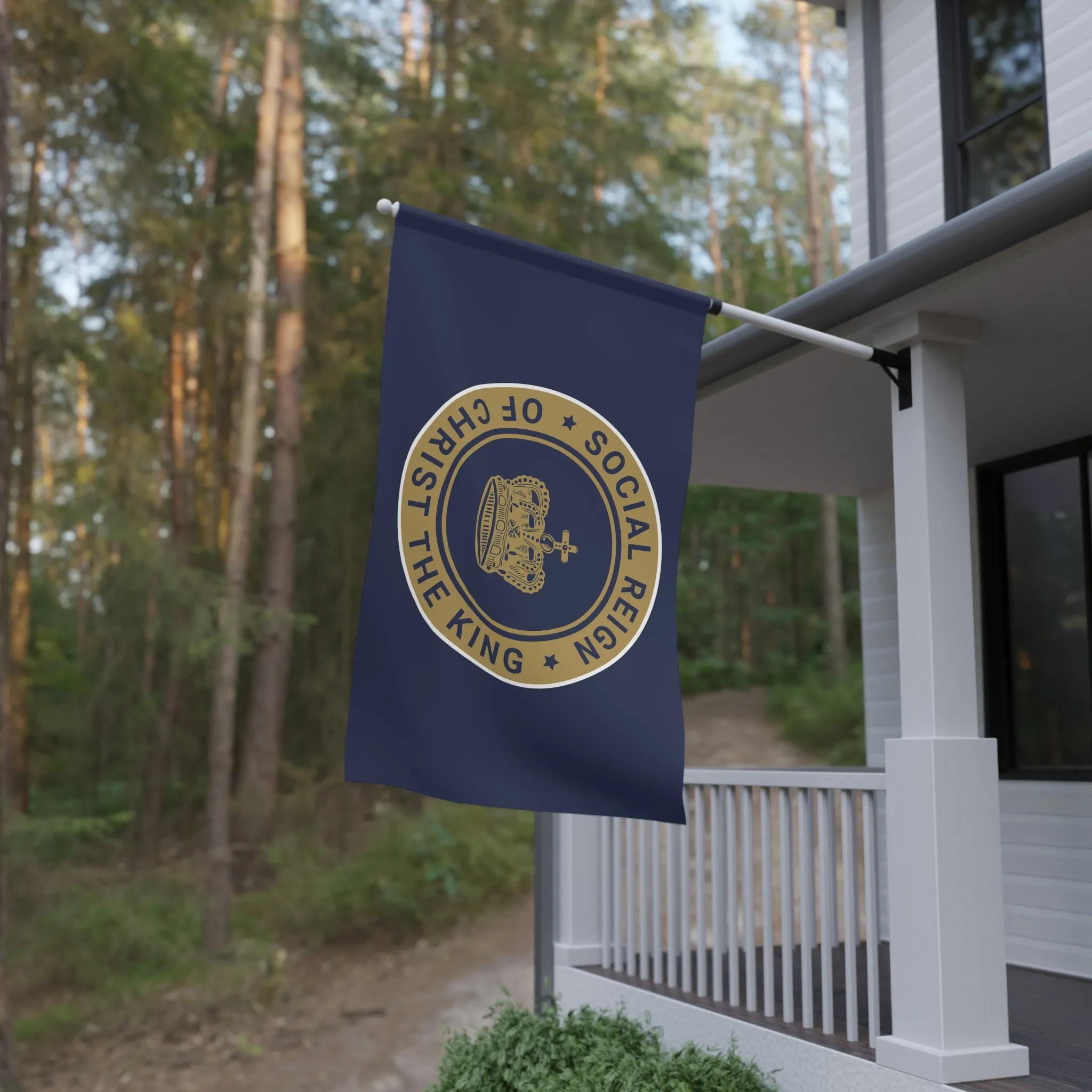 Christ the King Religious Christian House Flag