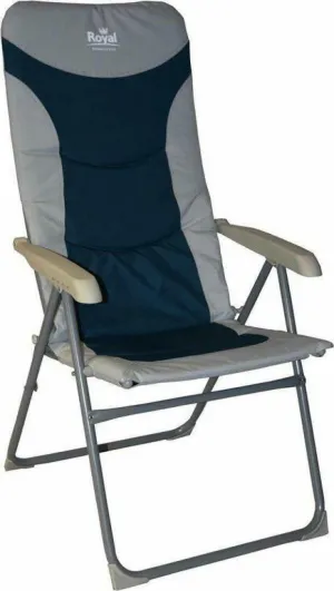 Colonel Folding Lightweight Camping Chair Blue Silver Camping Outdoor
