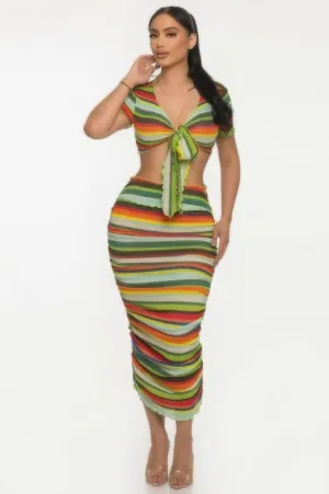 Color Me Mine Beach Sarong Skirt Set