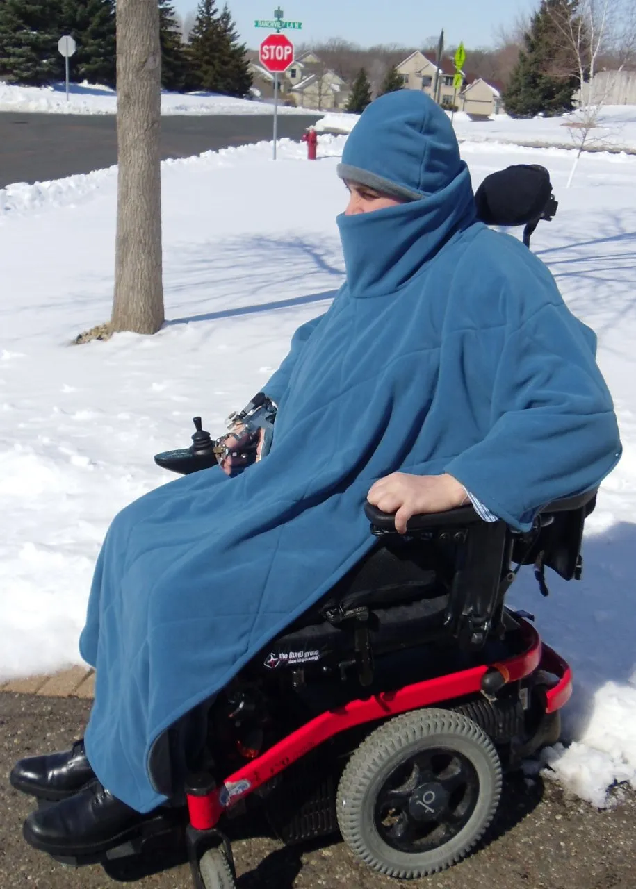 Comfort Coat Polartec Microfiber Fleece Wheelchair Poncho