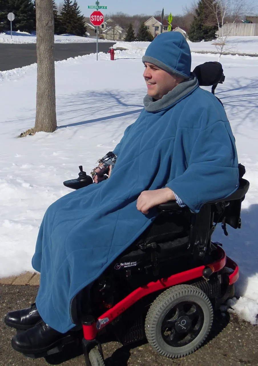 Comfort Coat Polartec Microfiber Fleece Wheelchair Poncho