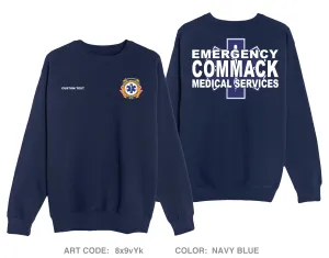 CUSTOM Commack Volunteer Ambulance Comfort Unisex Crewneck Sweatshirt - 8x9vYk